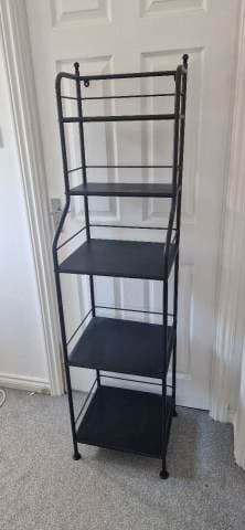 FRÖSJÖN shelving unit, black, 40x156 cm