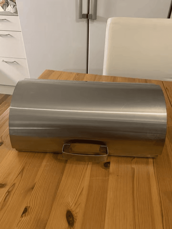 ORDNING bread bin, stainless steel