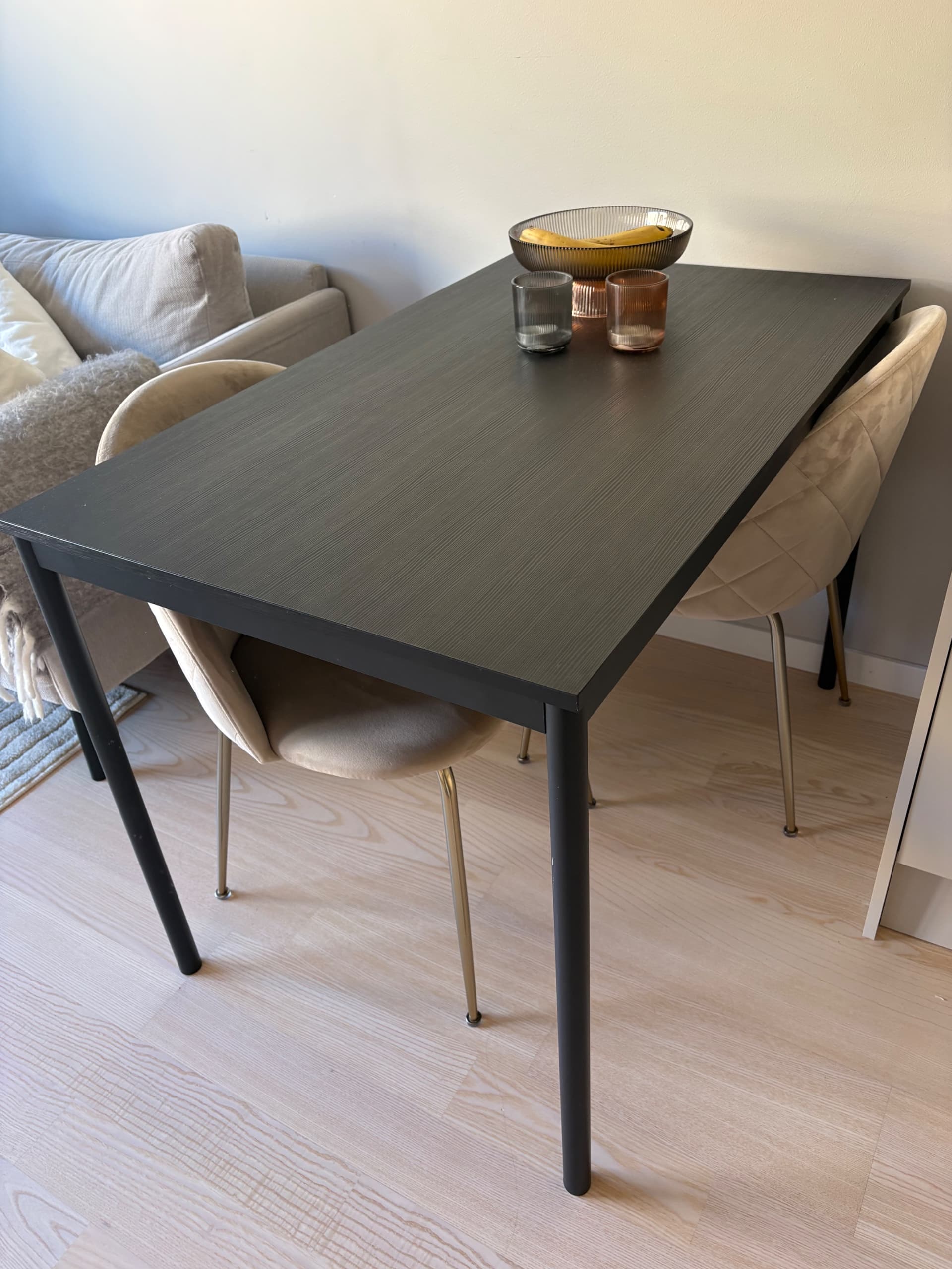 SANDSBERG table, black, 110x67 cm