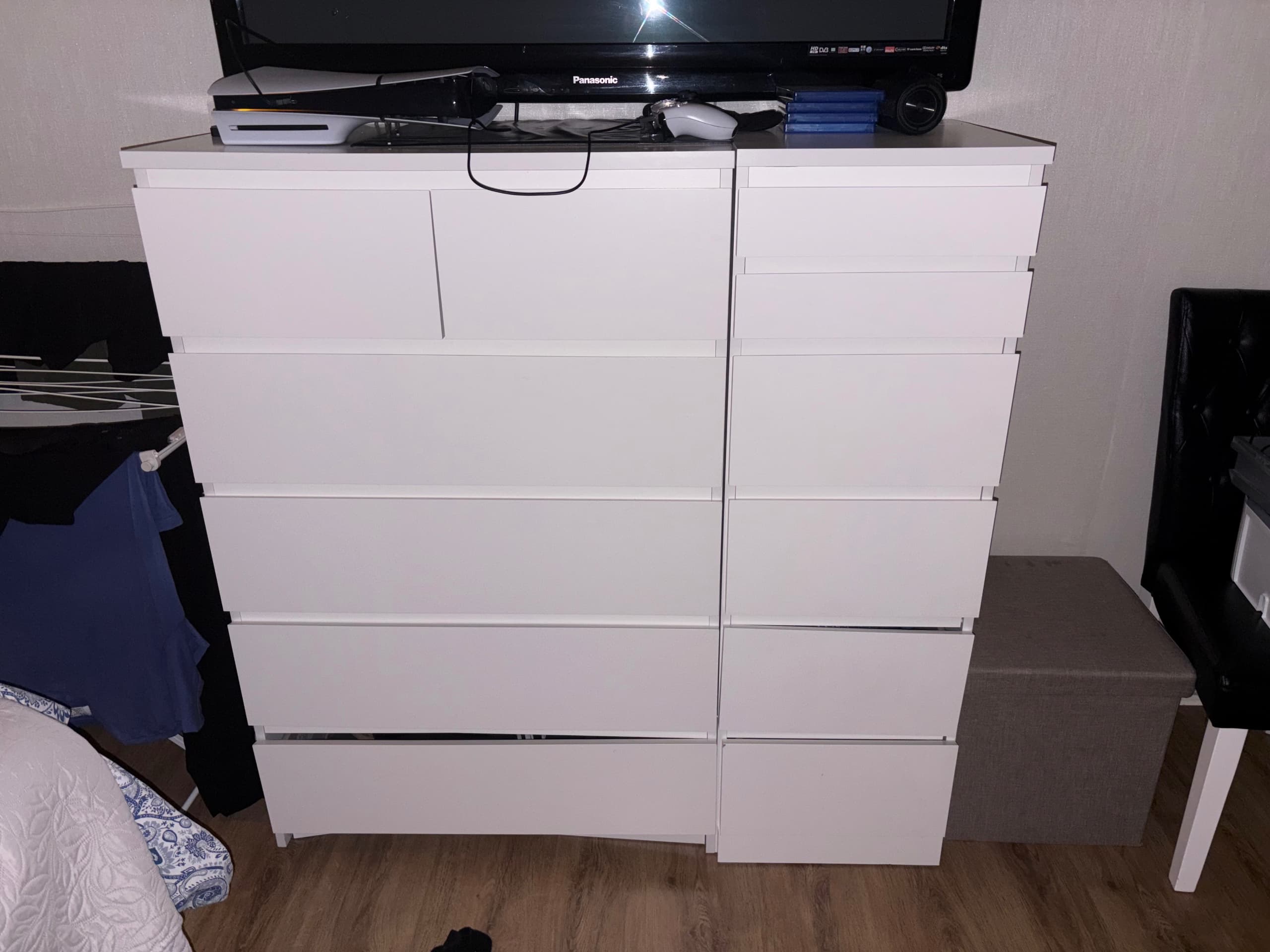 MALM chest of 6 drawers, white, 80x123 cm