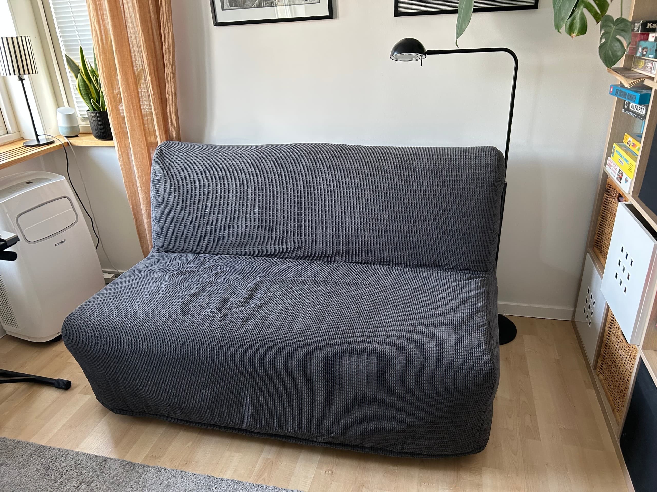 LYCKSELE LÖVÅS 2-seat sofa-bed, Vansbro dark grey
