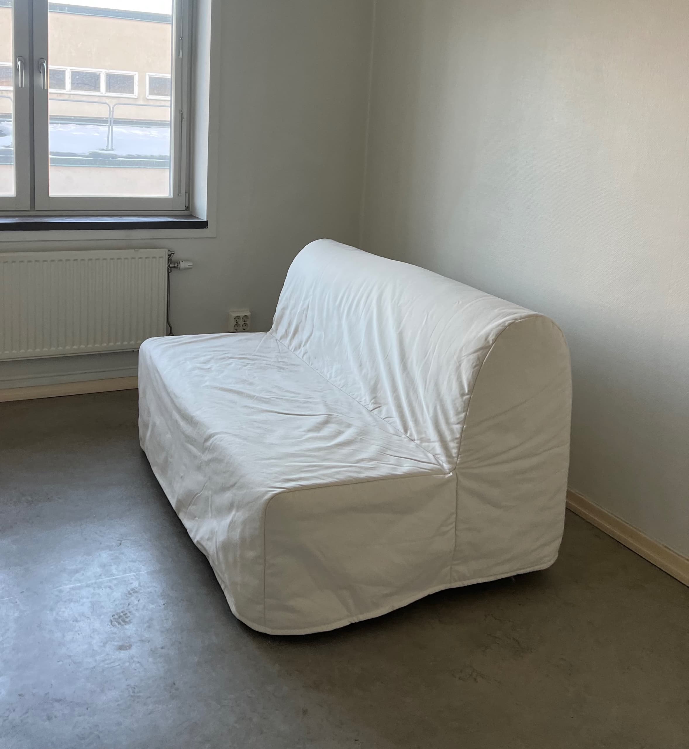 LYCKSELE LÖVÅS 2-seat sofa-bed, Ransta natural