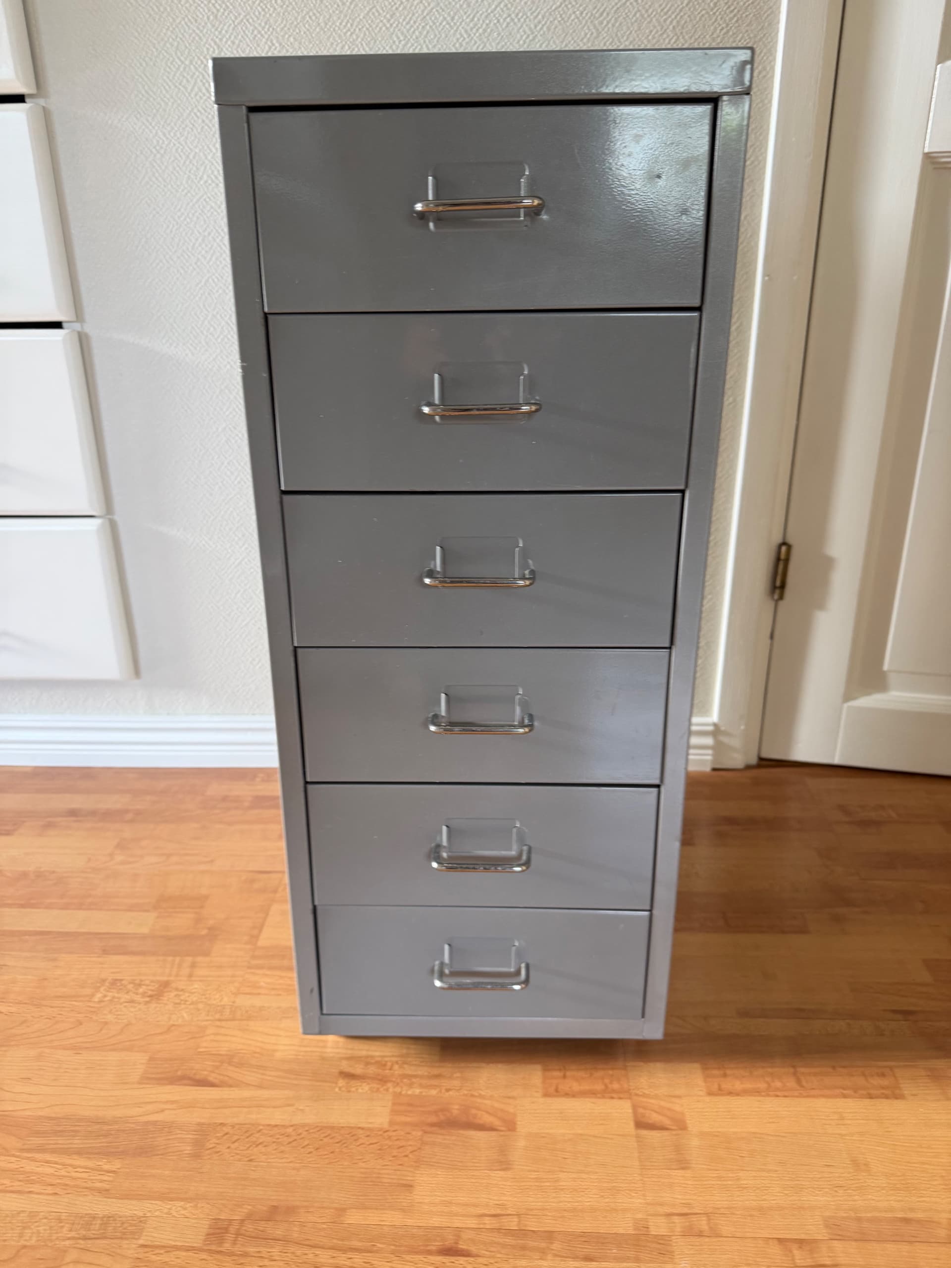 LÅDHURTS drawer unit on castors, white, 28x65 cm