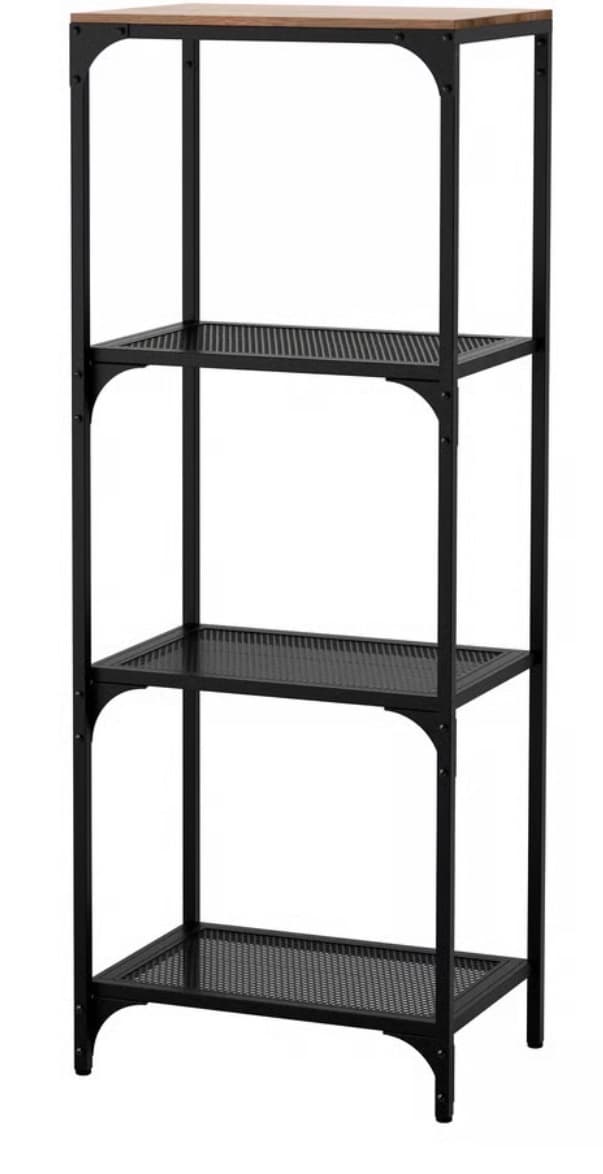 FJÄLLBO shelving unit, black, 51x136 cm