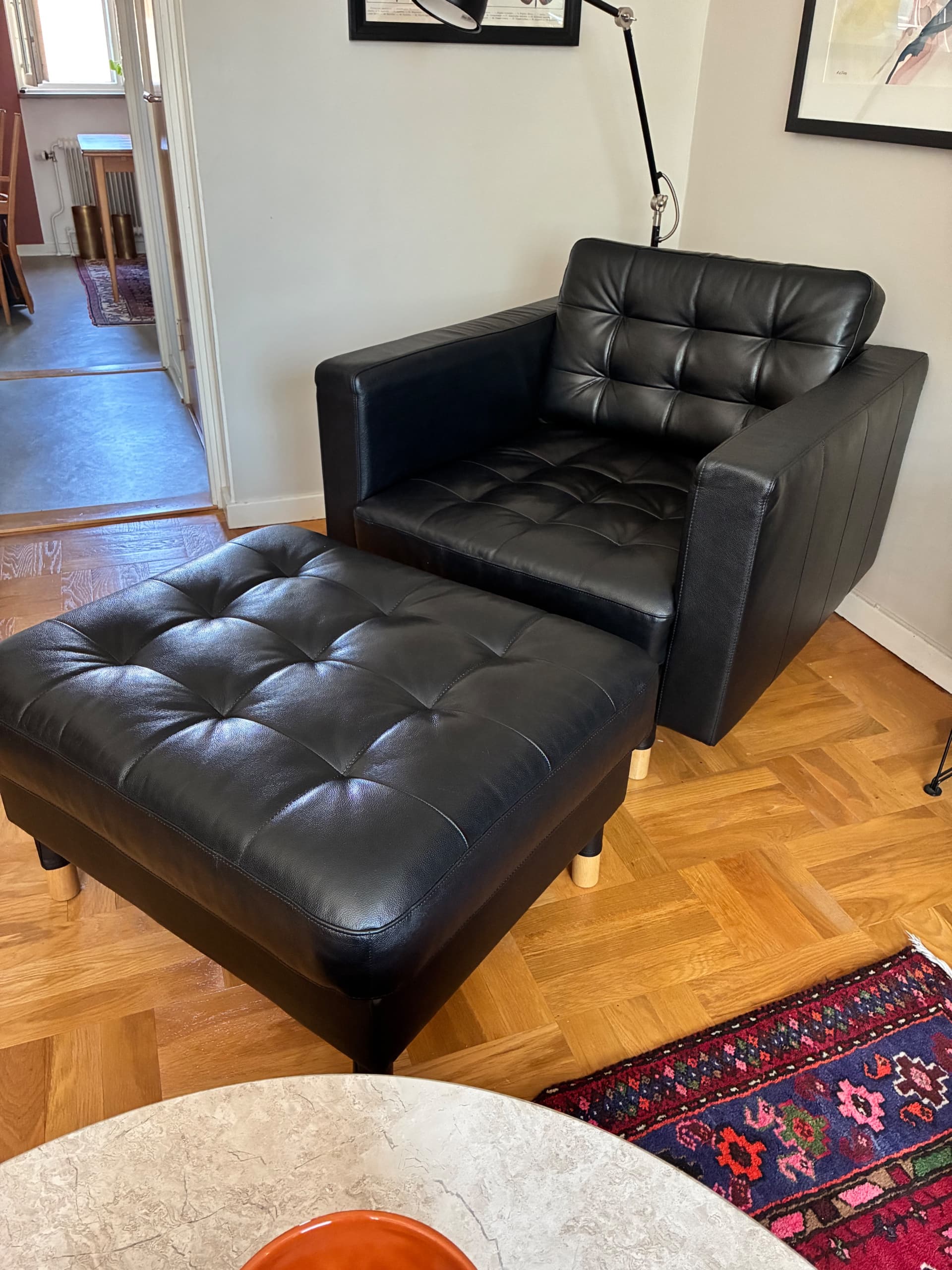 LANDSKRONA FÅTÖLJ armchair, Grann/Bomstad black/wood