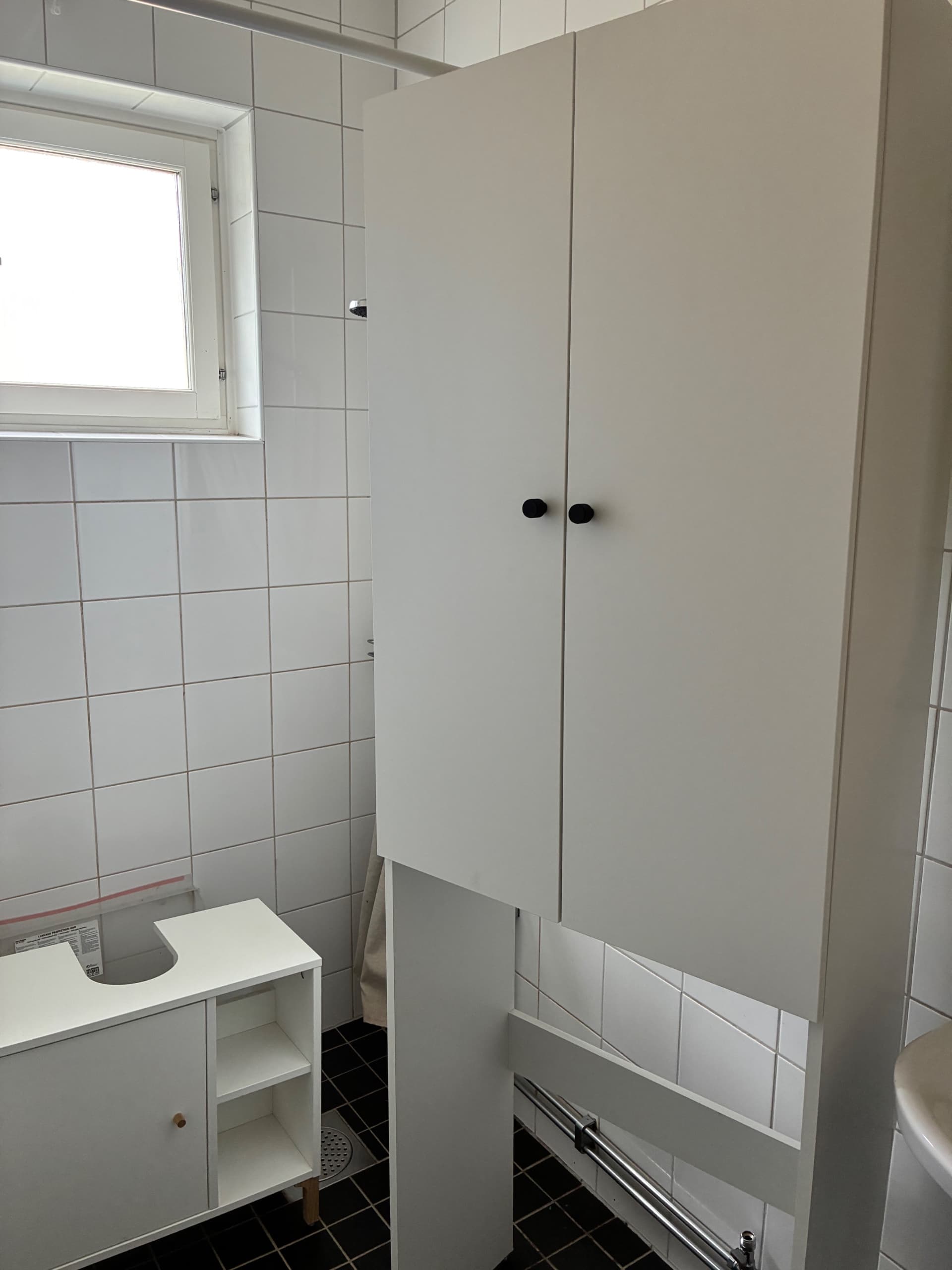 NYSJÖN cabinet for washing machine, white, 65x190 cm
