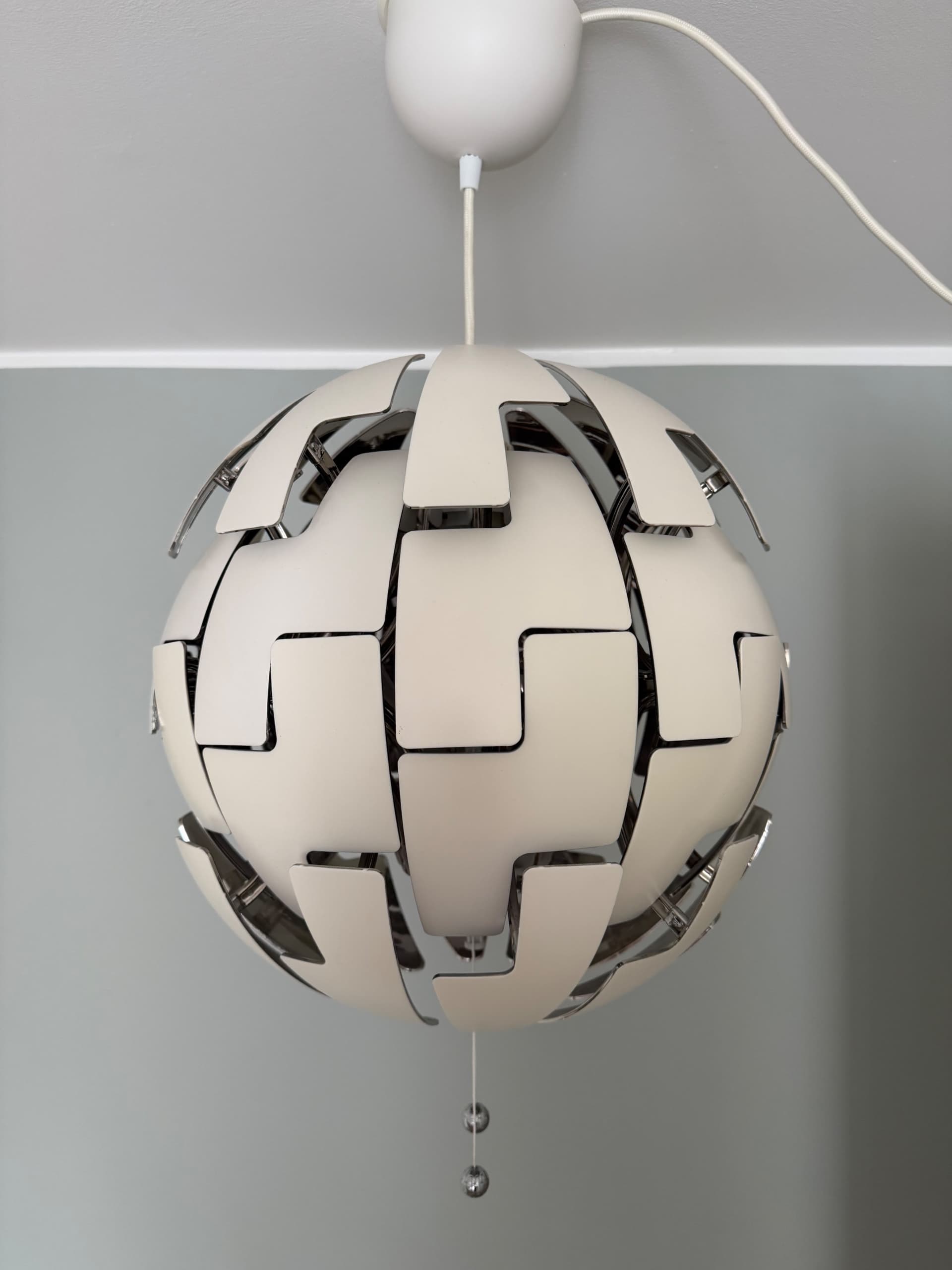 IKEA PS 2014 pendant lamp, white/silver-colour, 35 cm