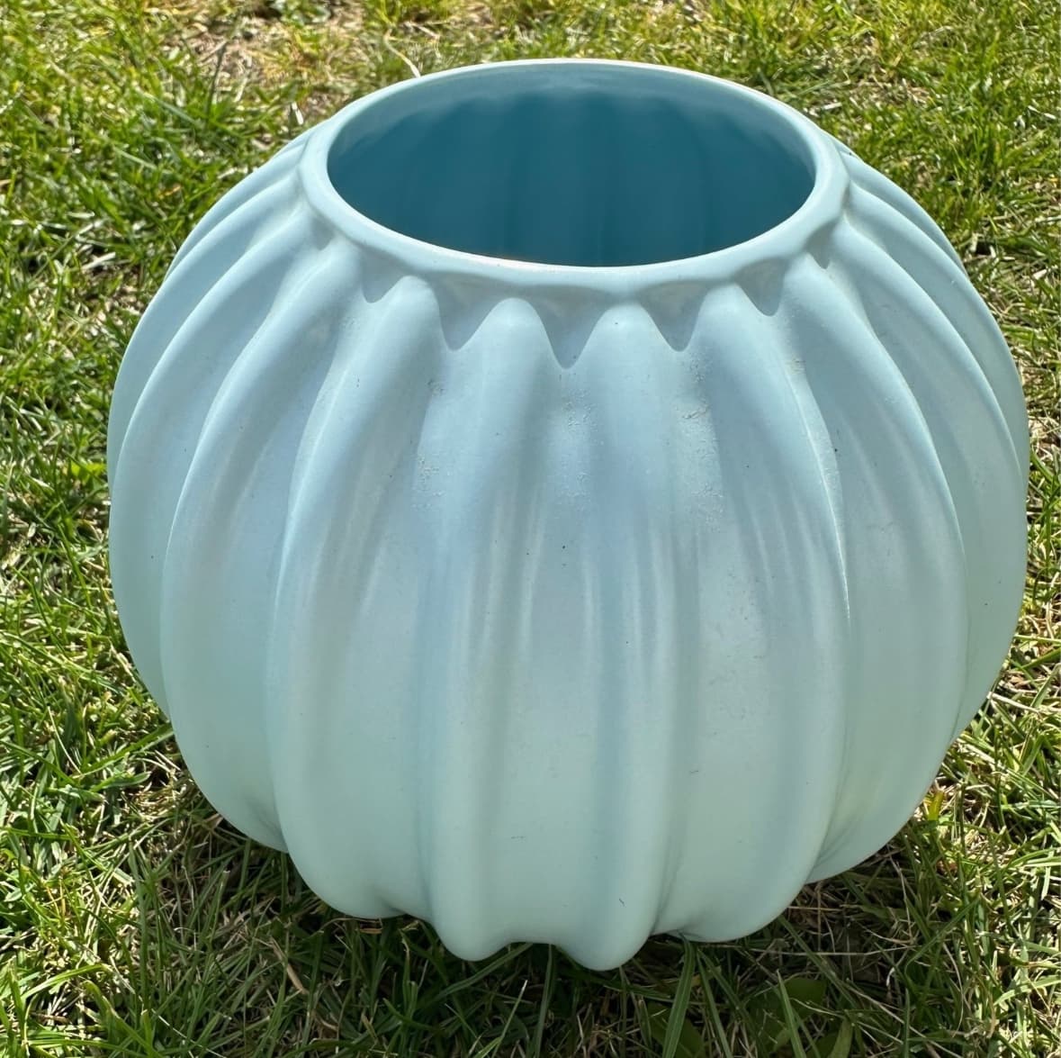 SKOGSTUNDRA vase, light blue, 15 cm