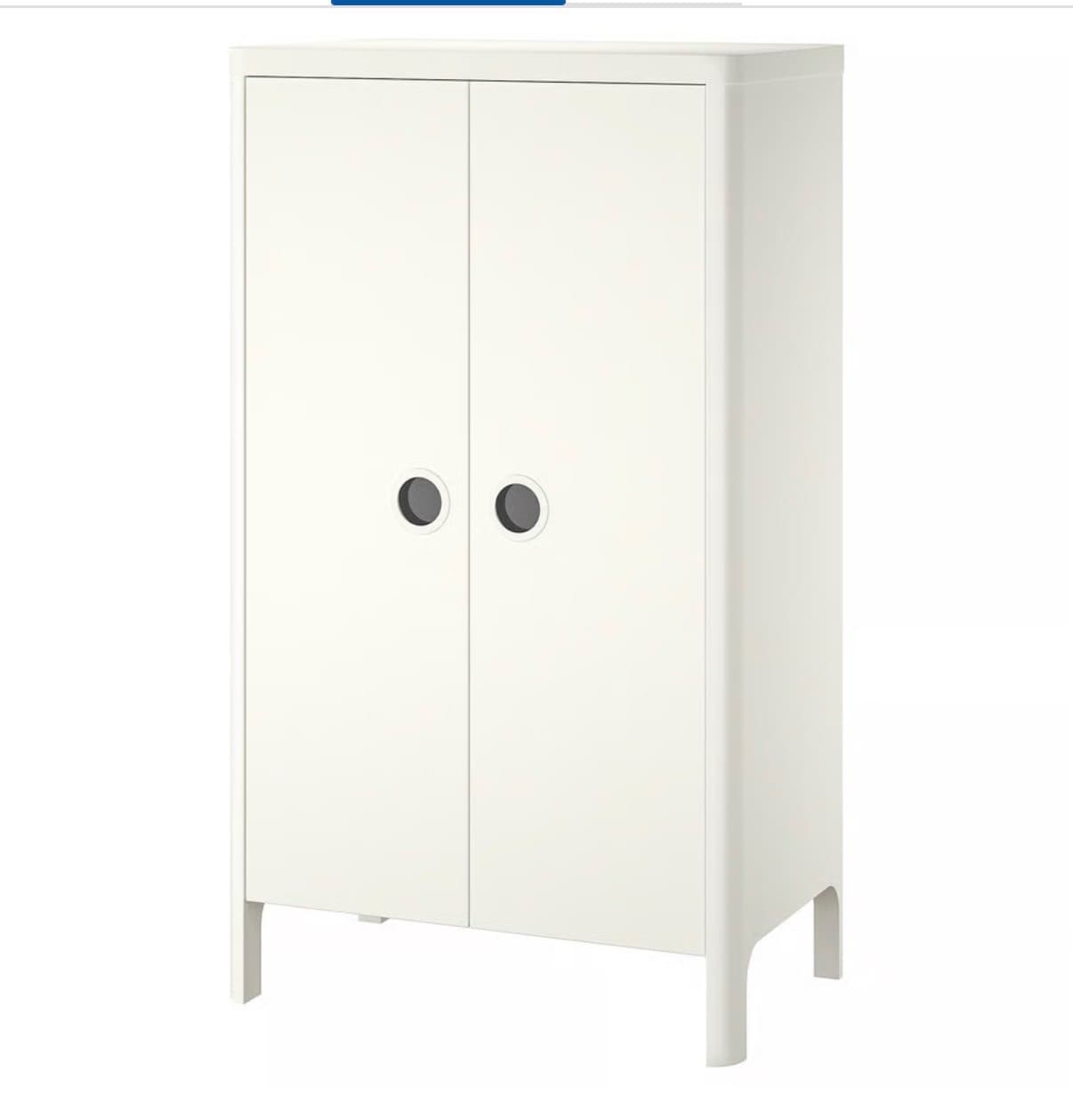 BUSUNGE wardrobe, white, 80x139 cm