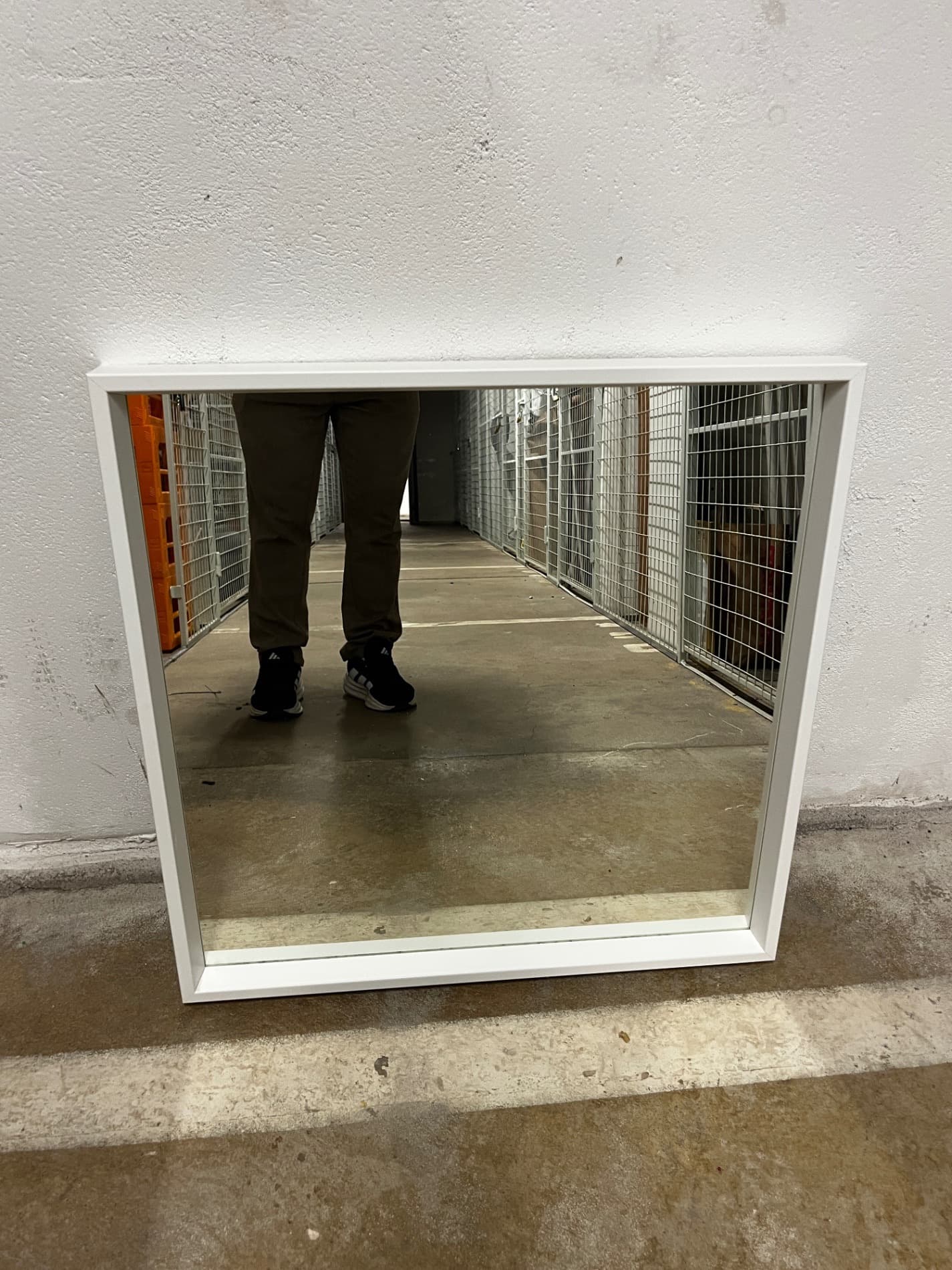 NISSEDAL Spegel, vit, 65x65 cm