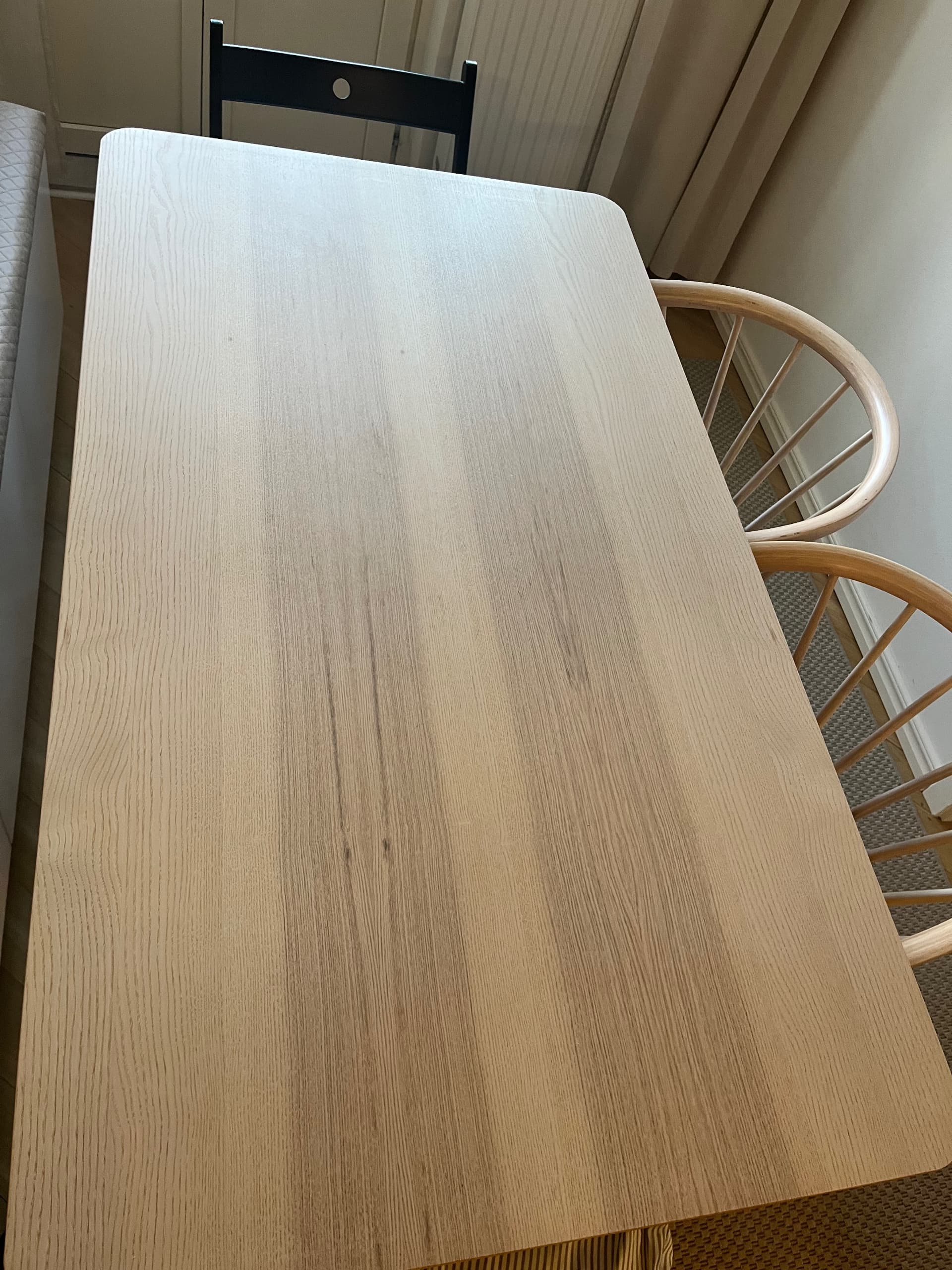LISABO table, ash veneer, 140x78 cm