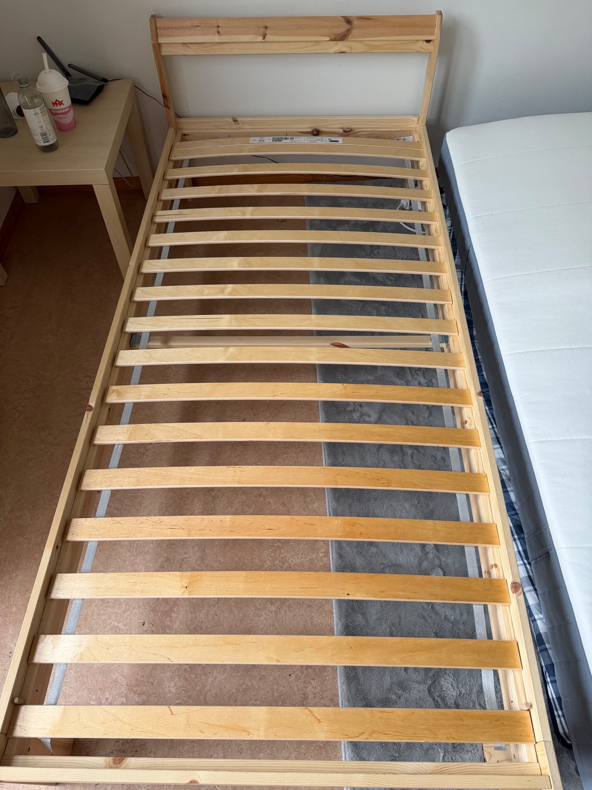 NEIDEN bed frame, pine/Luröy, 90x200 cm
