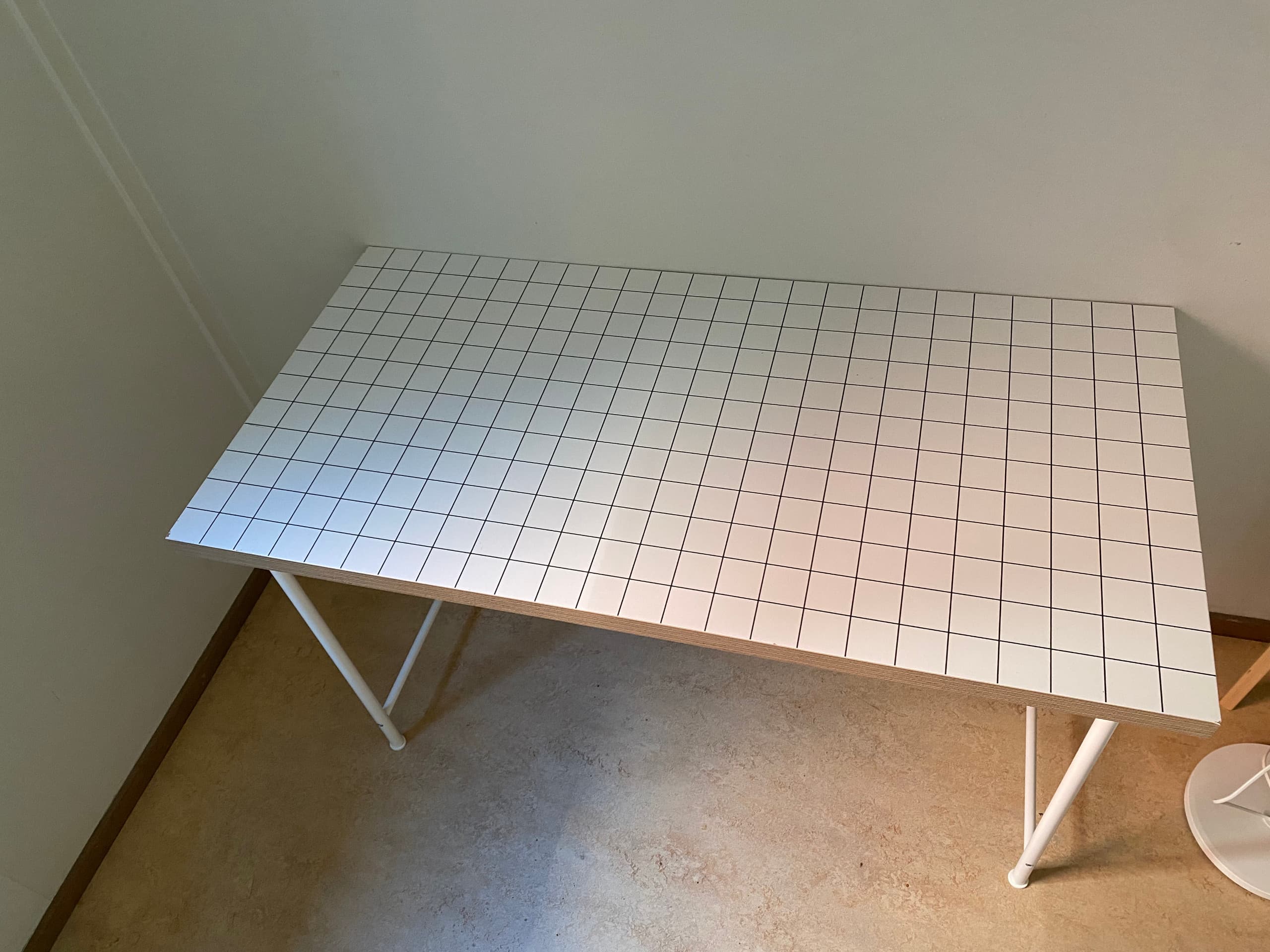 LAGKAPTEN / SPÄND desk, white/anthracite, 120x60 cm