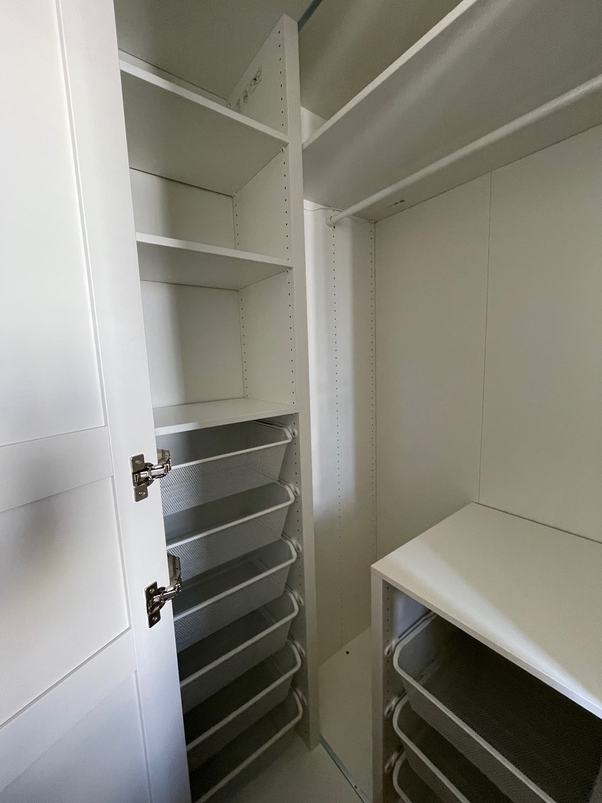 PAX / FLISBERGET corner wardrobe, white/light beige, 161/88x236 cm