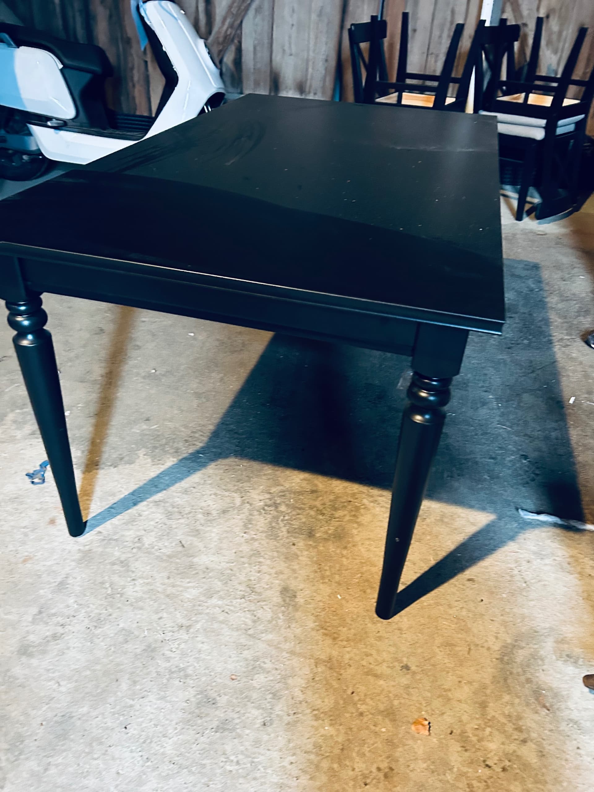 INGATORP extendable table, black, 155/215x87 cm