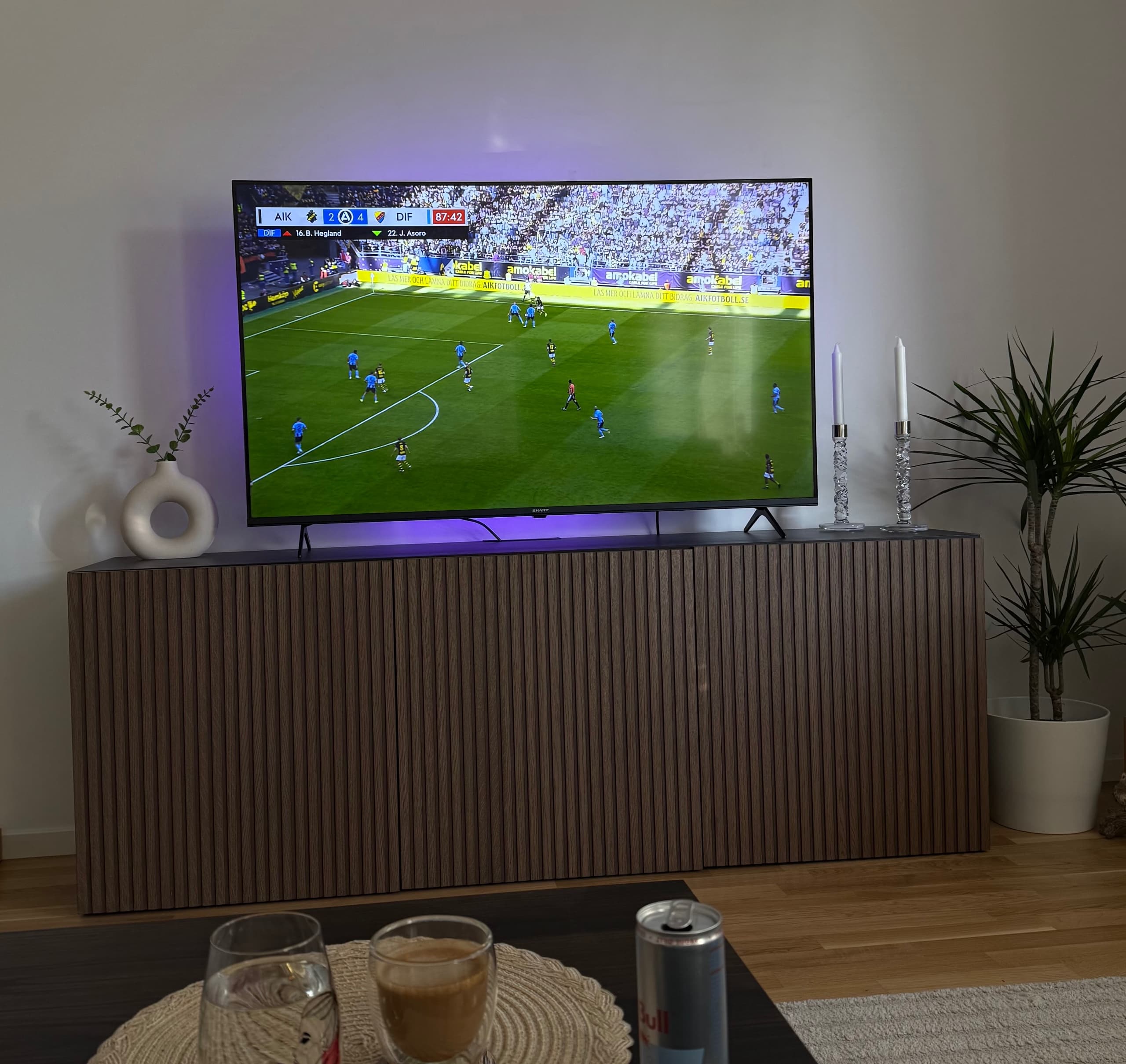 BESTÅ storage combination with doors, black-brown Björköviken/Stubbarp/brown stained oak veneer, 180x42x74 cm