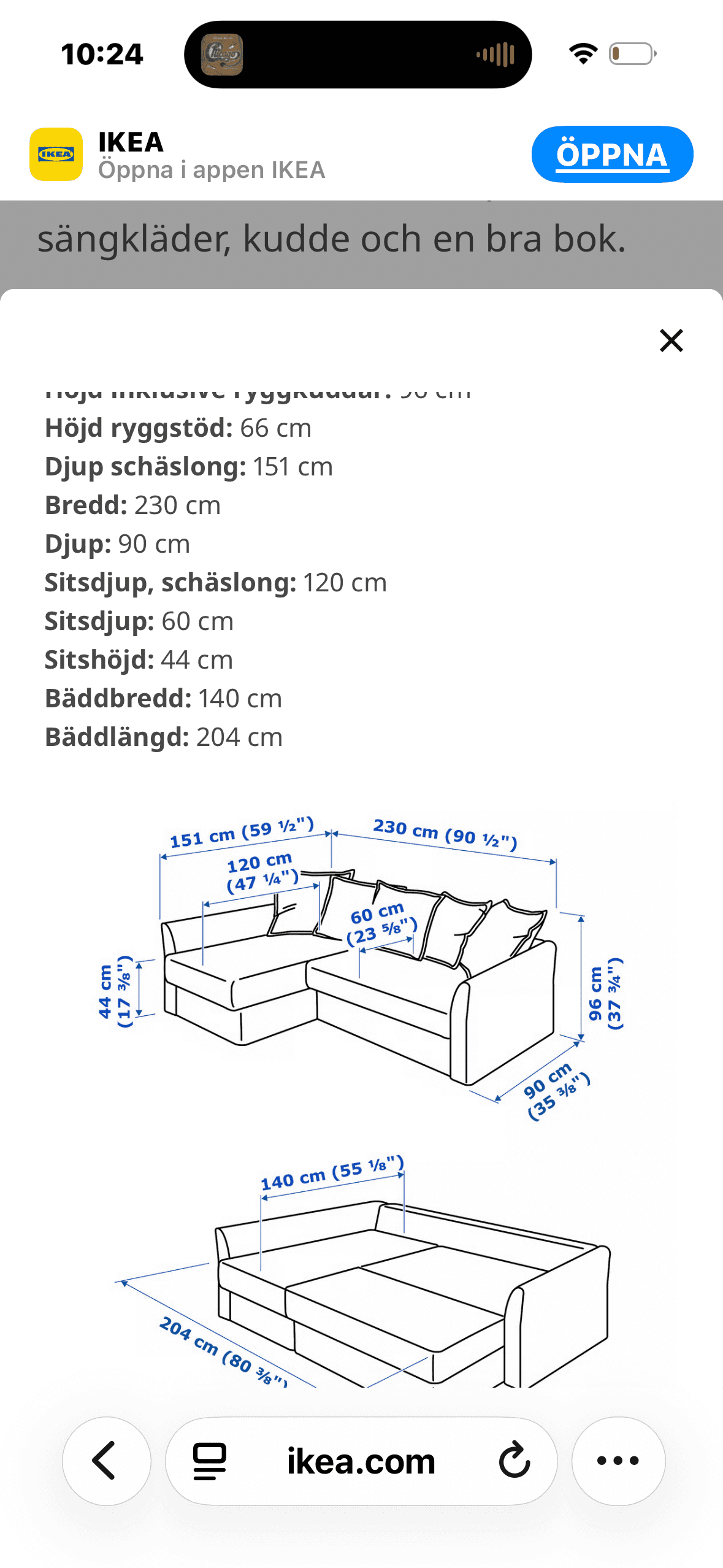 Bäddsoffor med schäslong