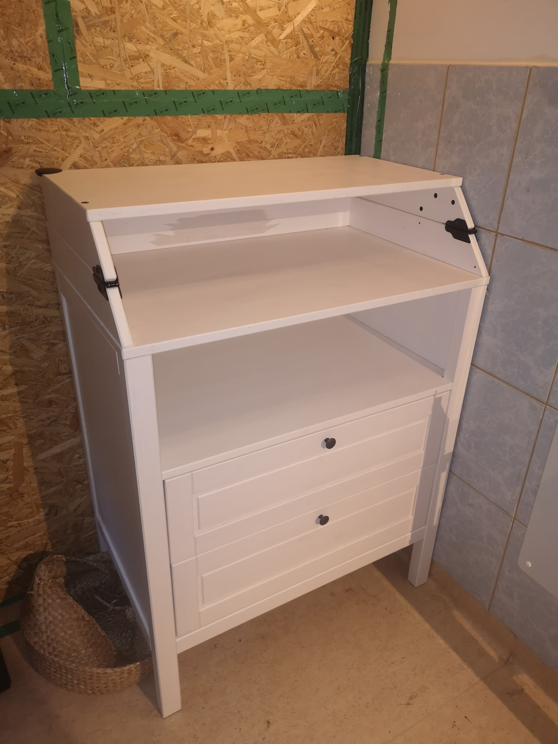 SUNDVIK skötbord/byrå, vit, 78x79x99 cm
