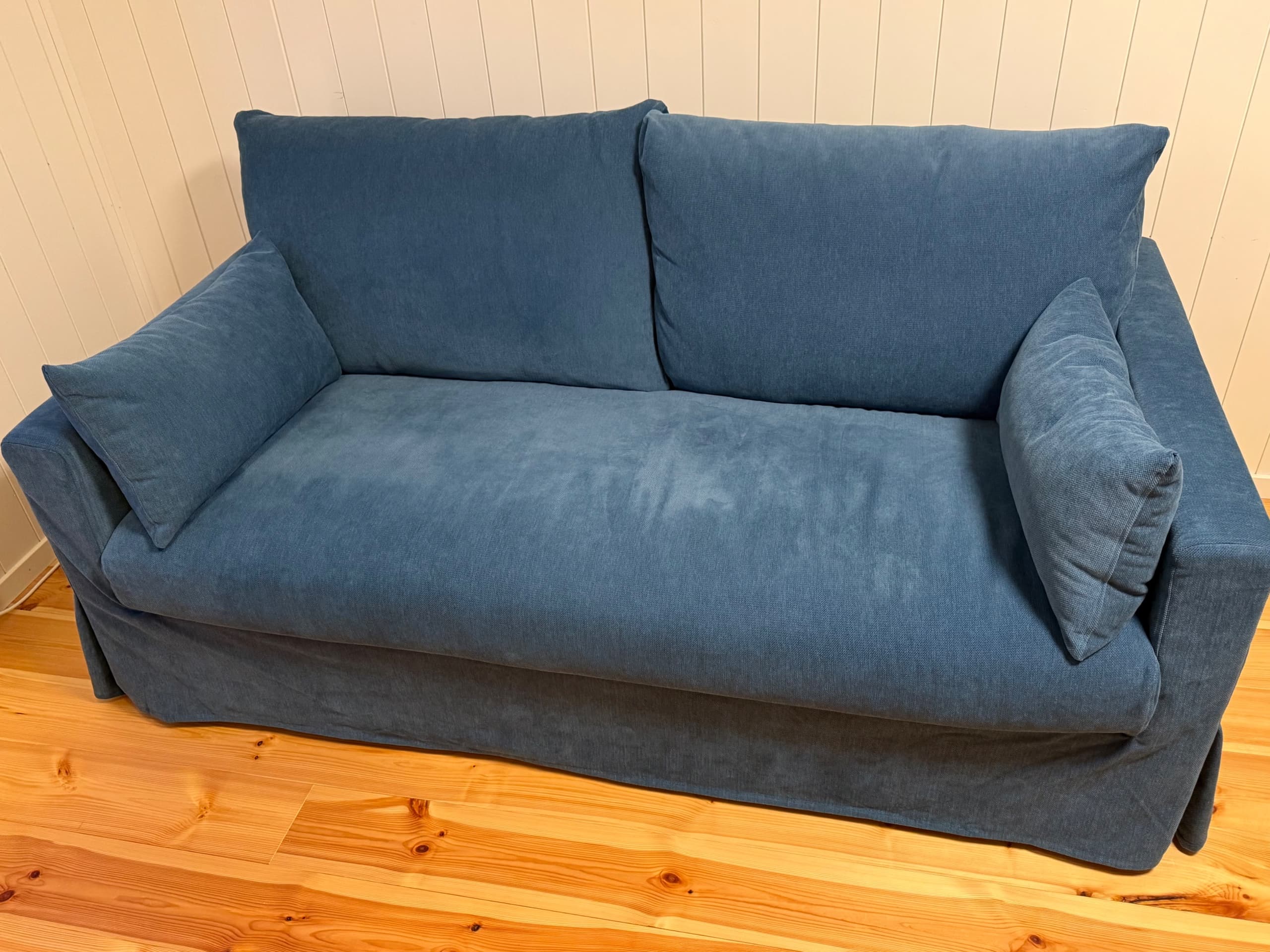 HYLTARP 2-seat sofa-bed, Tallmyra blue