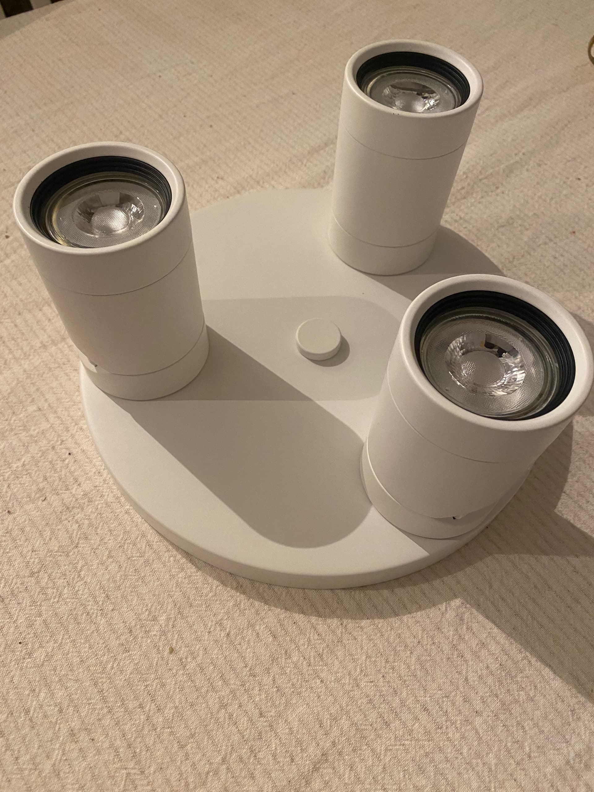 NYMÅNE ceiling spotlight with 3 spots, white