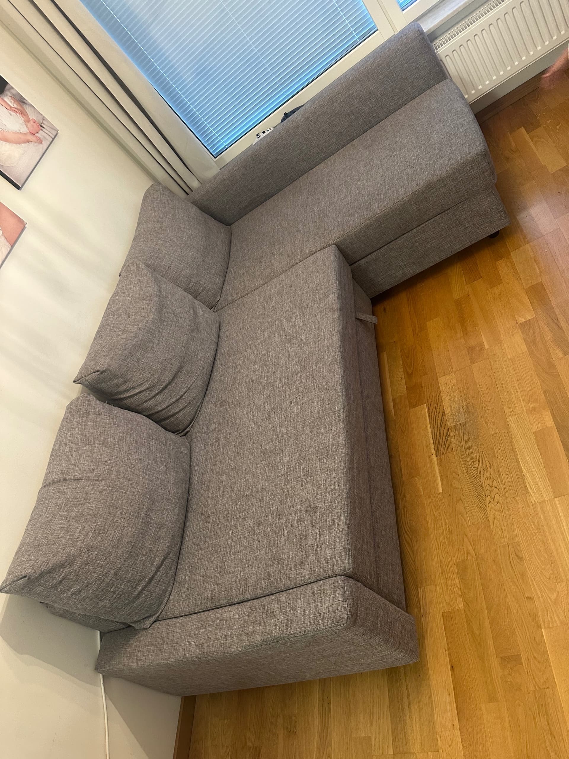 FRIHETEN hörnbäddsoffa med förvaring, Skiftebo mörkgrå