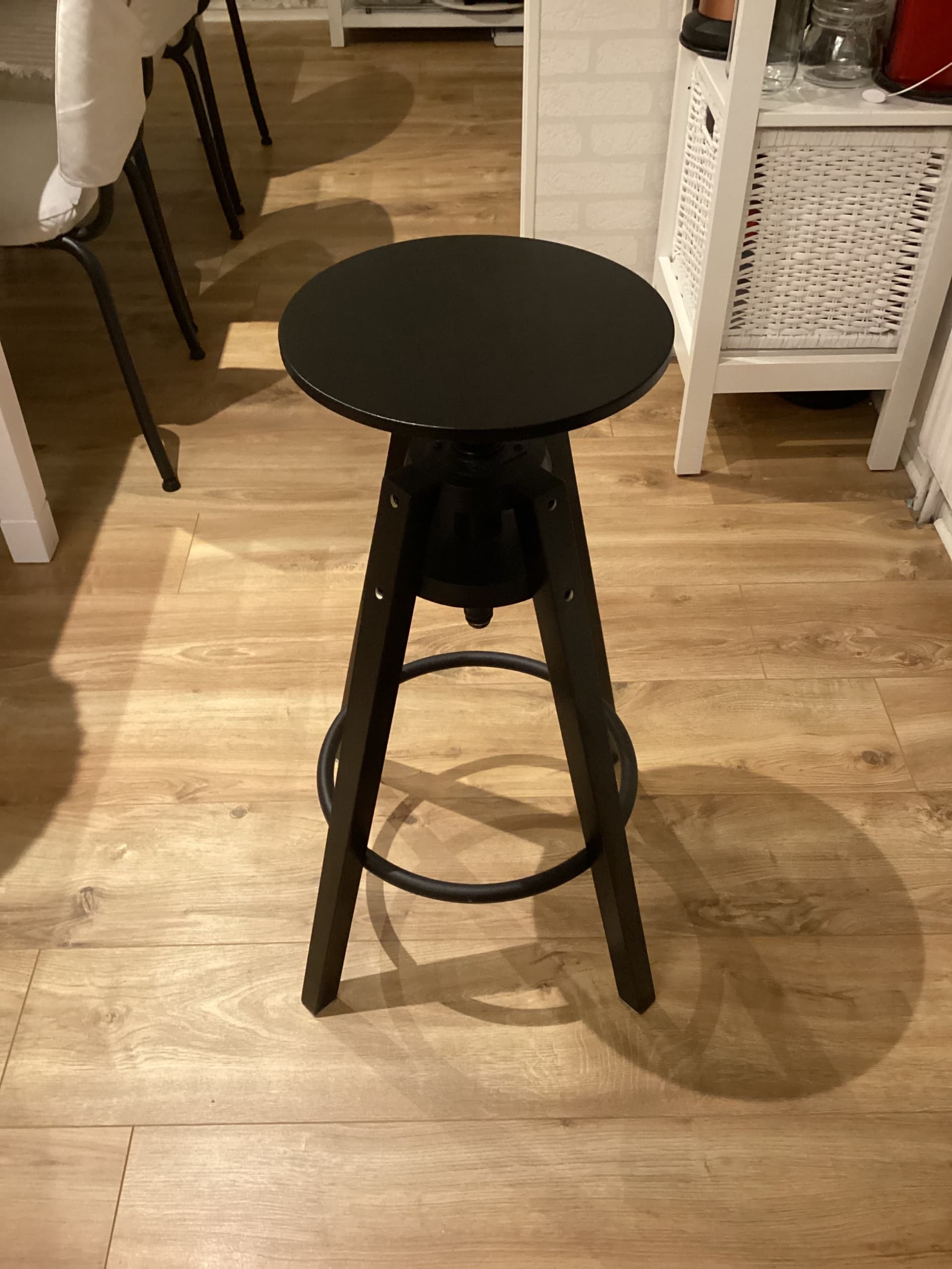 DALFRED bar stool, black, 63-74 cm