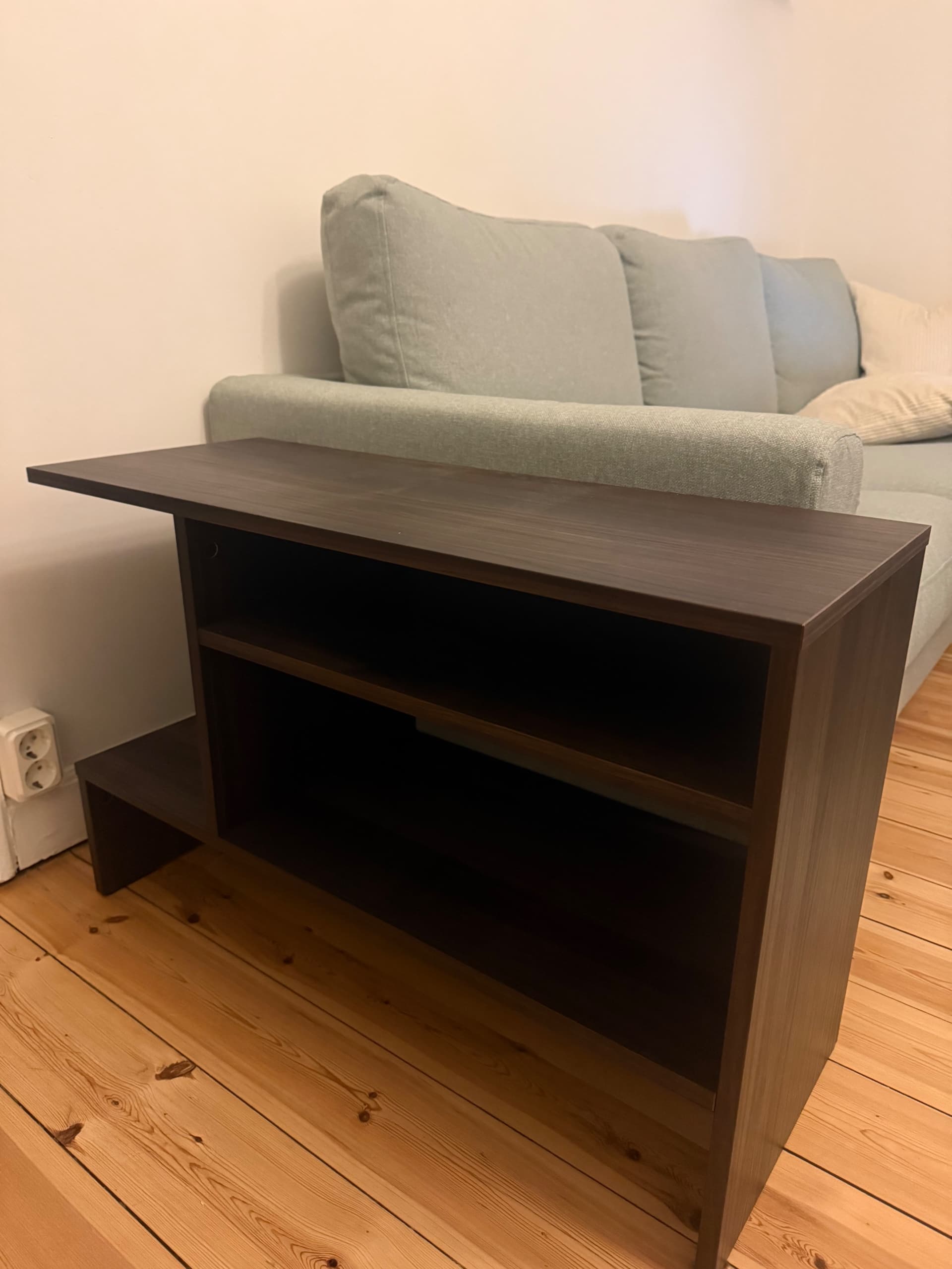 HOLMERUD side table, dark brown, 80x31 cm