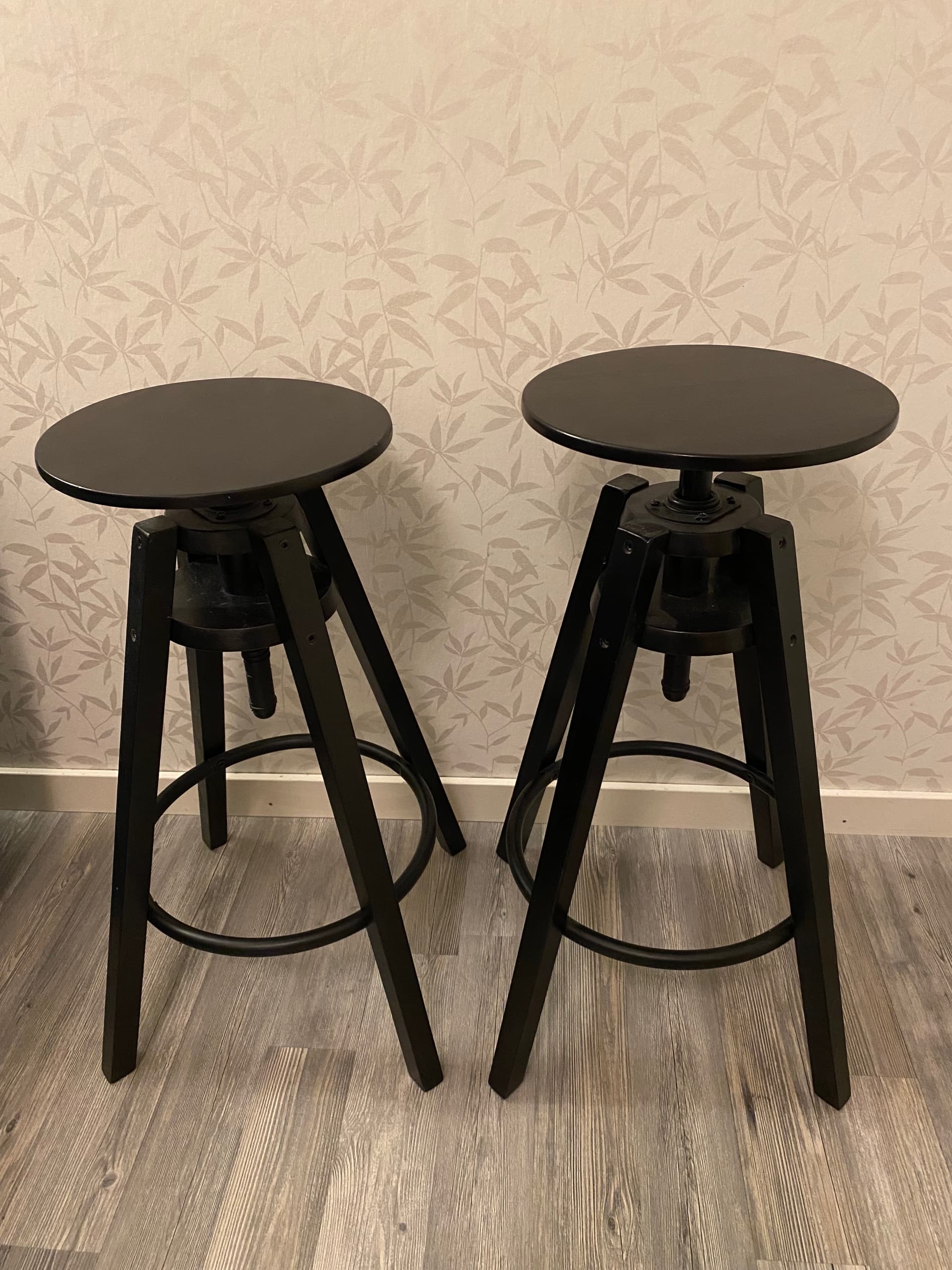 DALFRED bar stool, black, 63-74 cm
