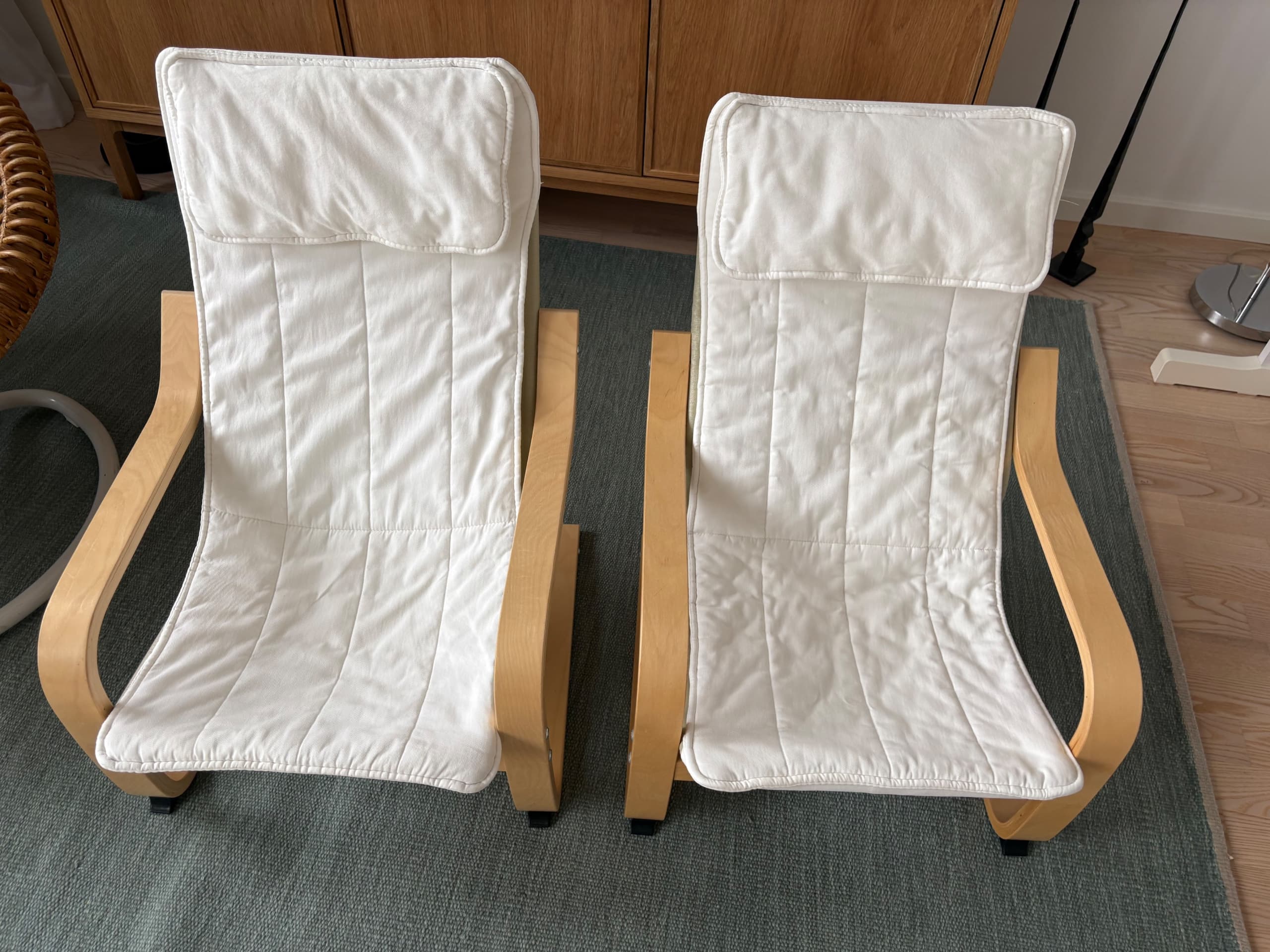 POÄNG children's armchair, birch veneer/Skogbo animal pattern