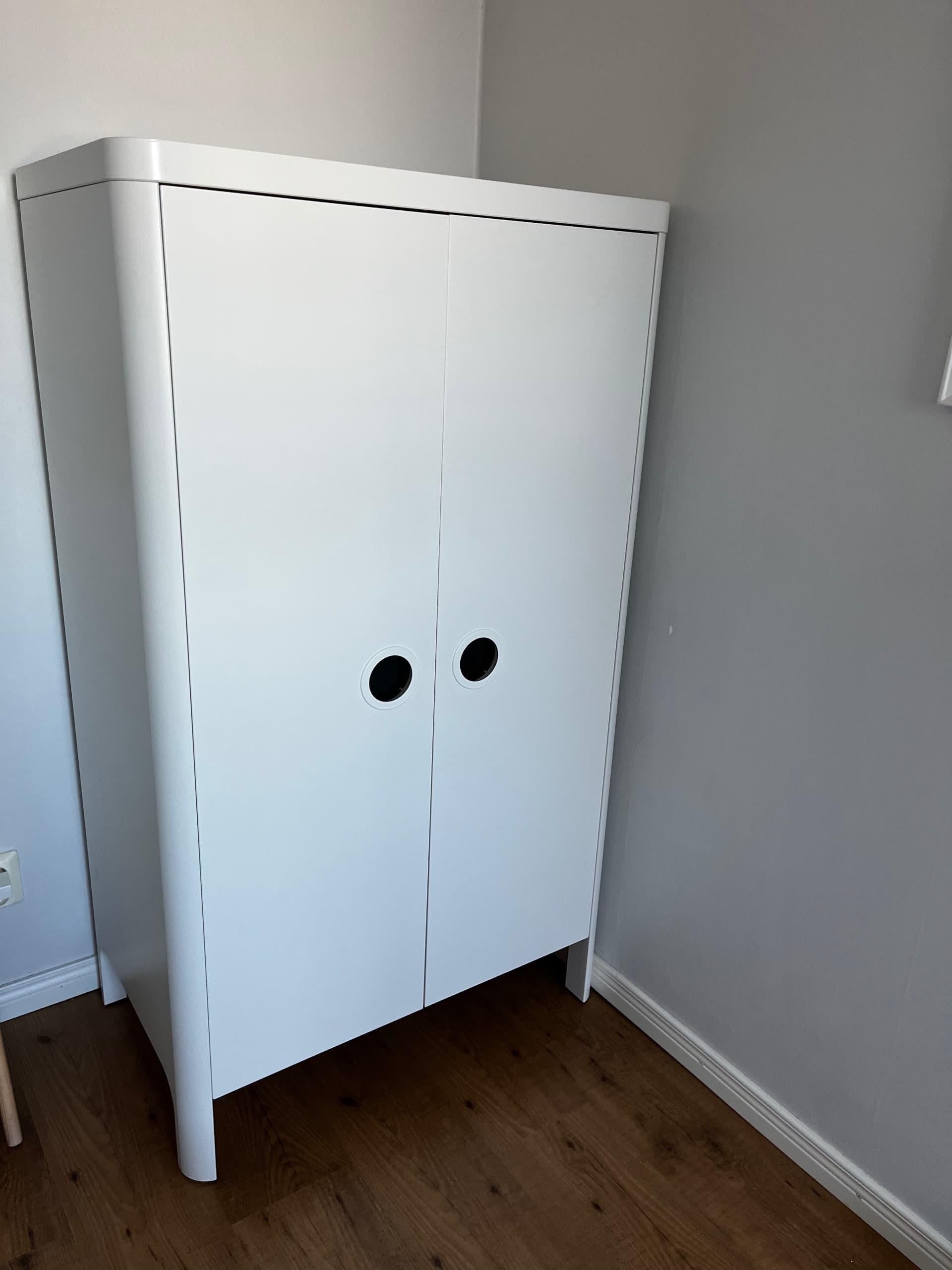 BUSUNGE wardrobe, white, 80x139 cm