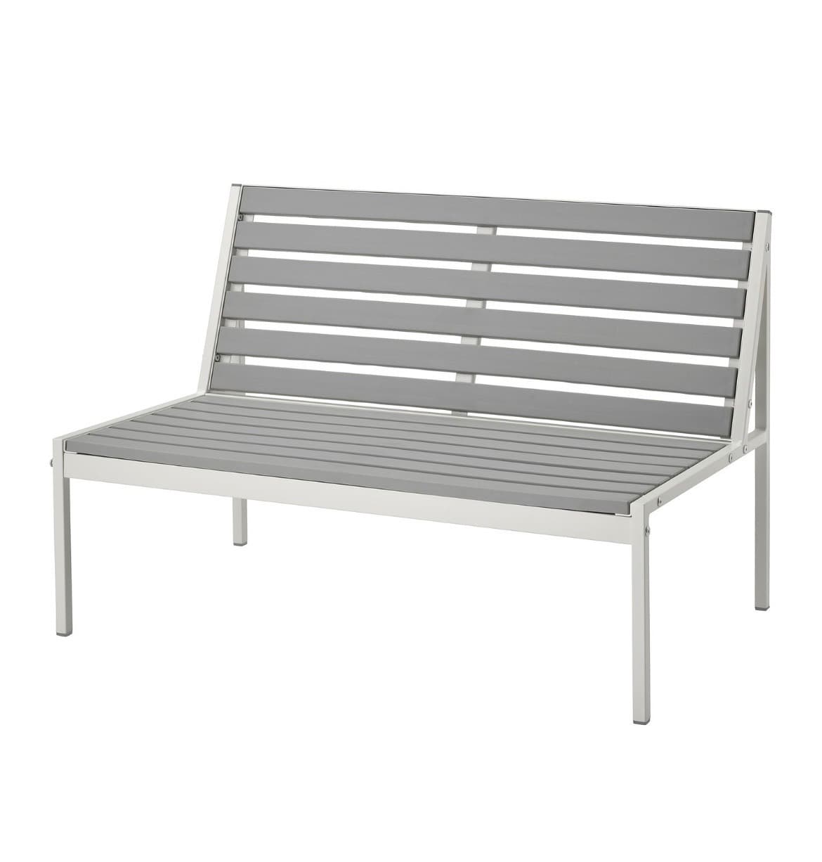 JOLPEN 1 ELLER 2 2-sits soffa, utomhus, vit/grå, 100x59x67 cm