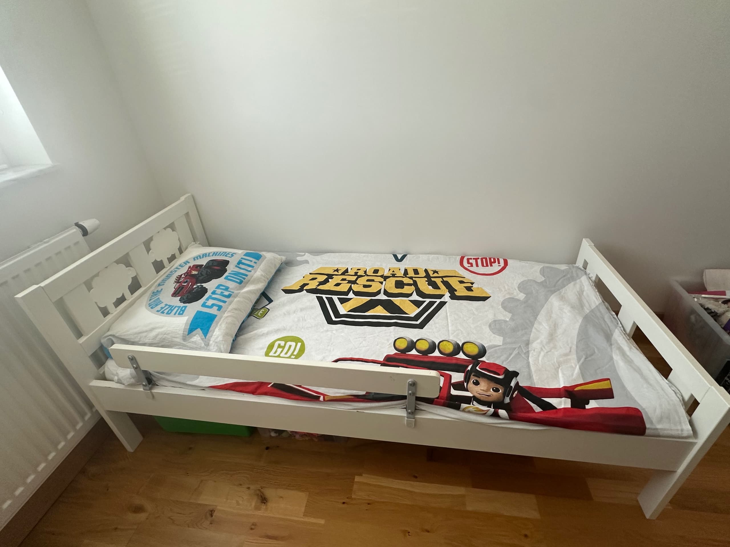 KRITTER sängstomme med ribbotten, vit, 70x160 cm