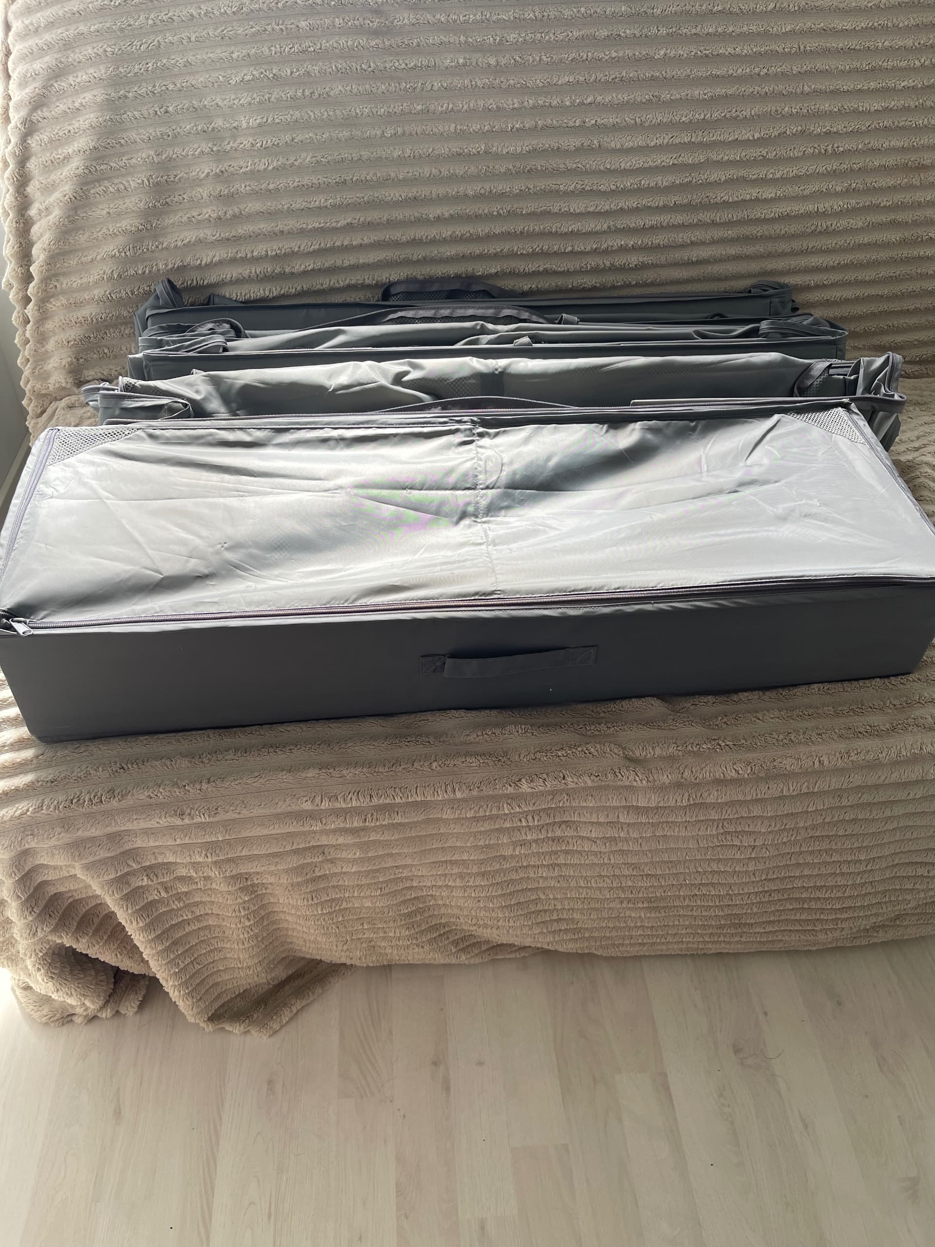 SKUBB FÖRVARING 6 ST storage case for wrapping paper, dark grey, 90x30x15 cm