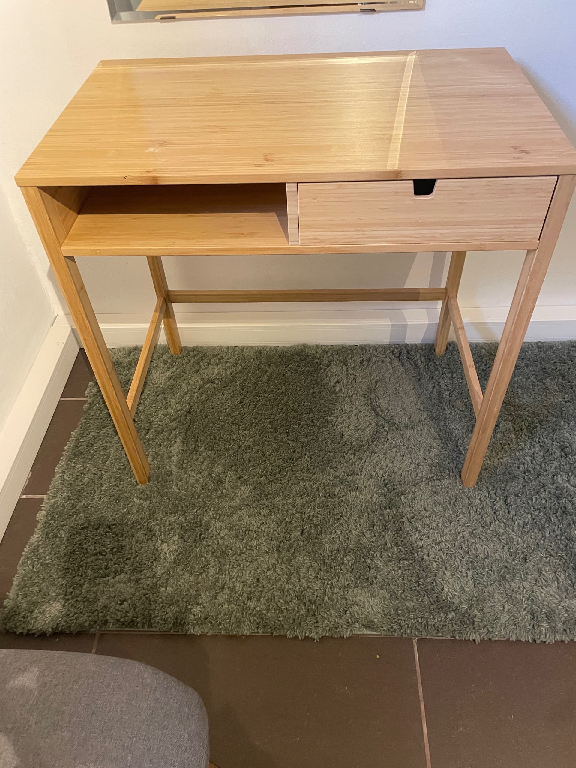 NORDKISA dressing table, bamboo, 76x47 cm