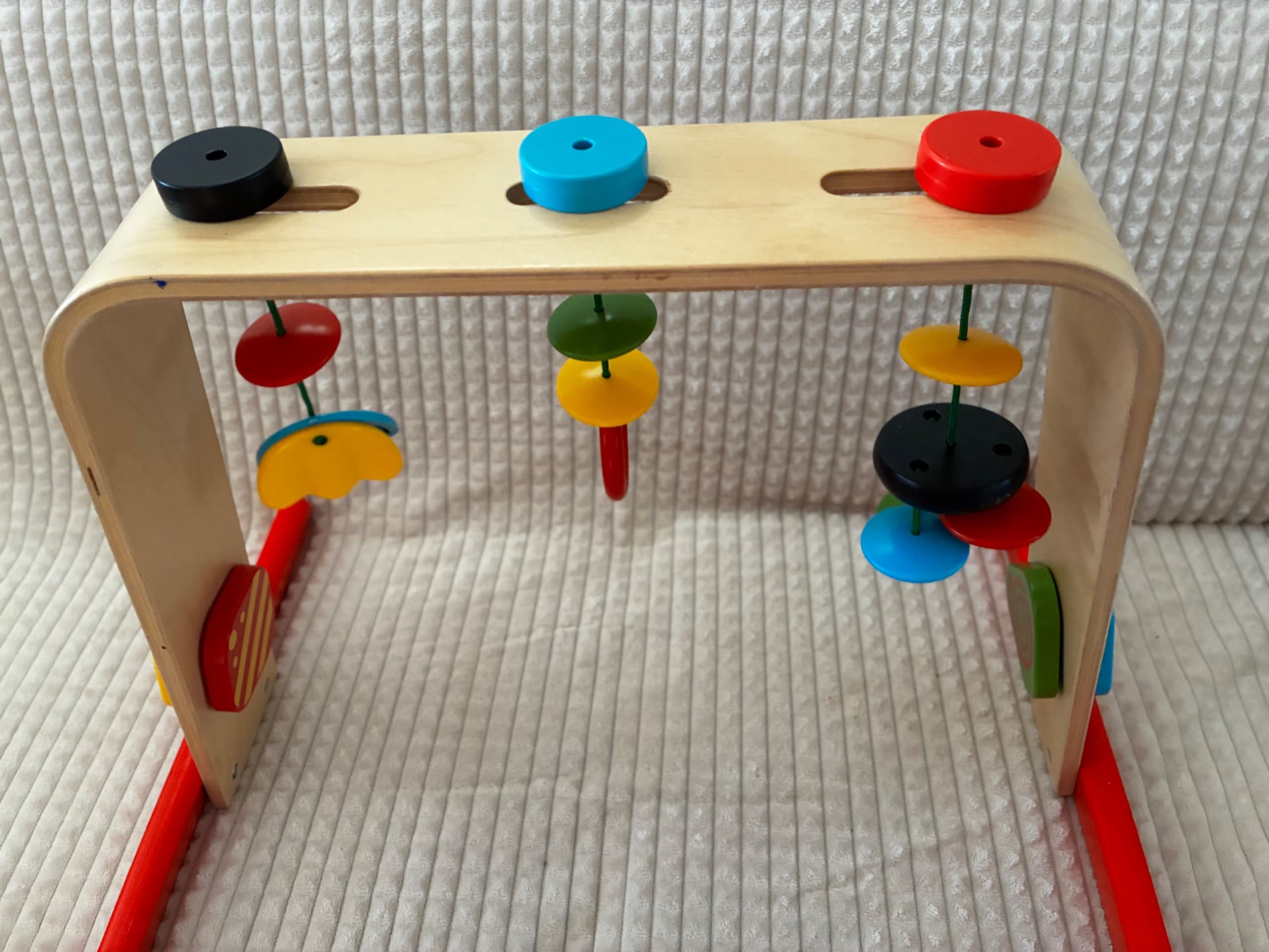 LEKA baby gym, birch plywood/multicolour