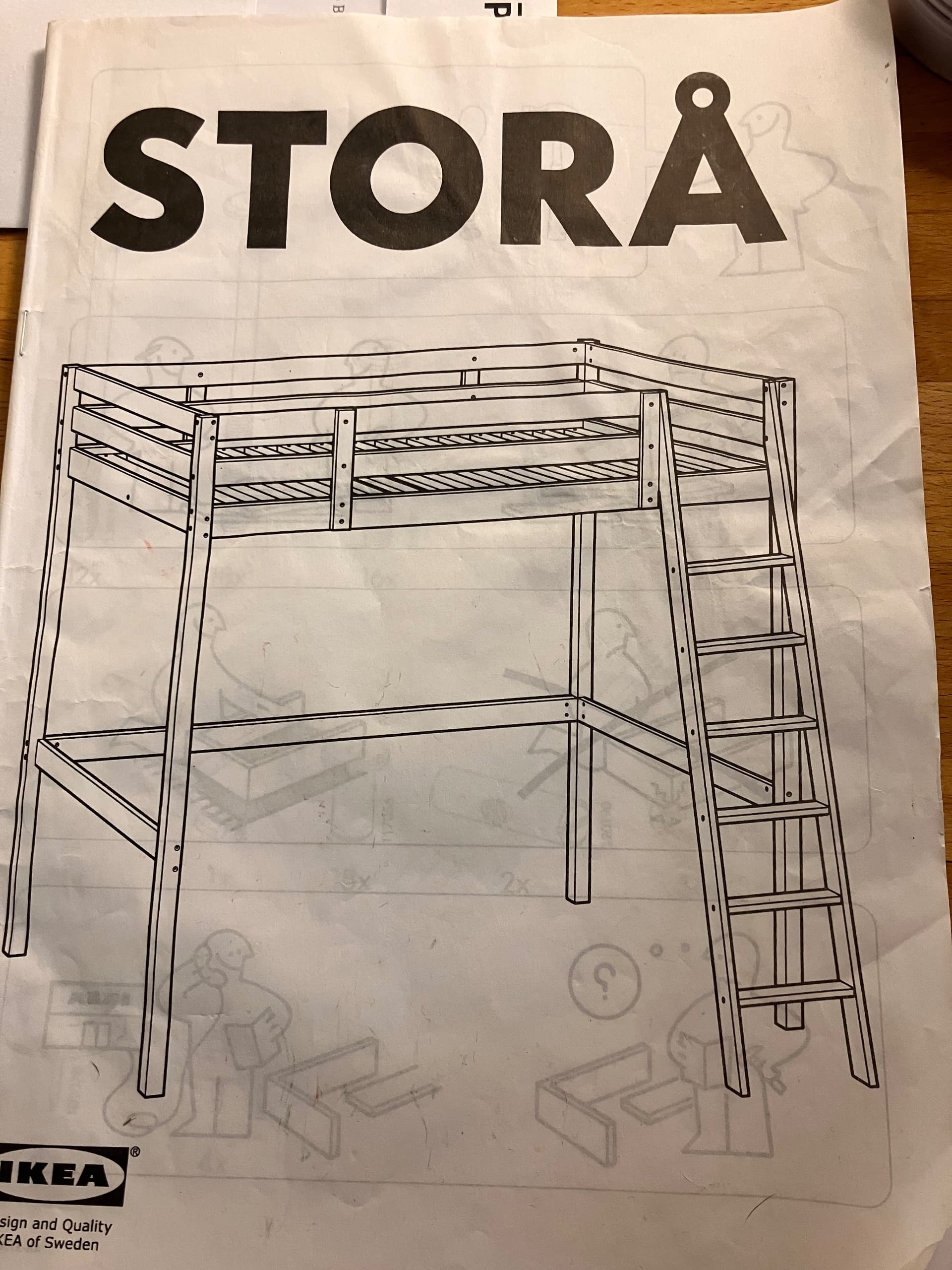 STORÅ Loftsängstomme, vitbets, 140x200 cm