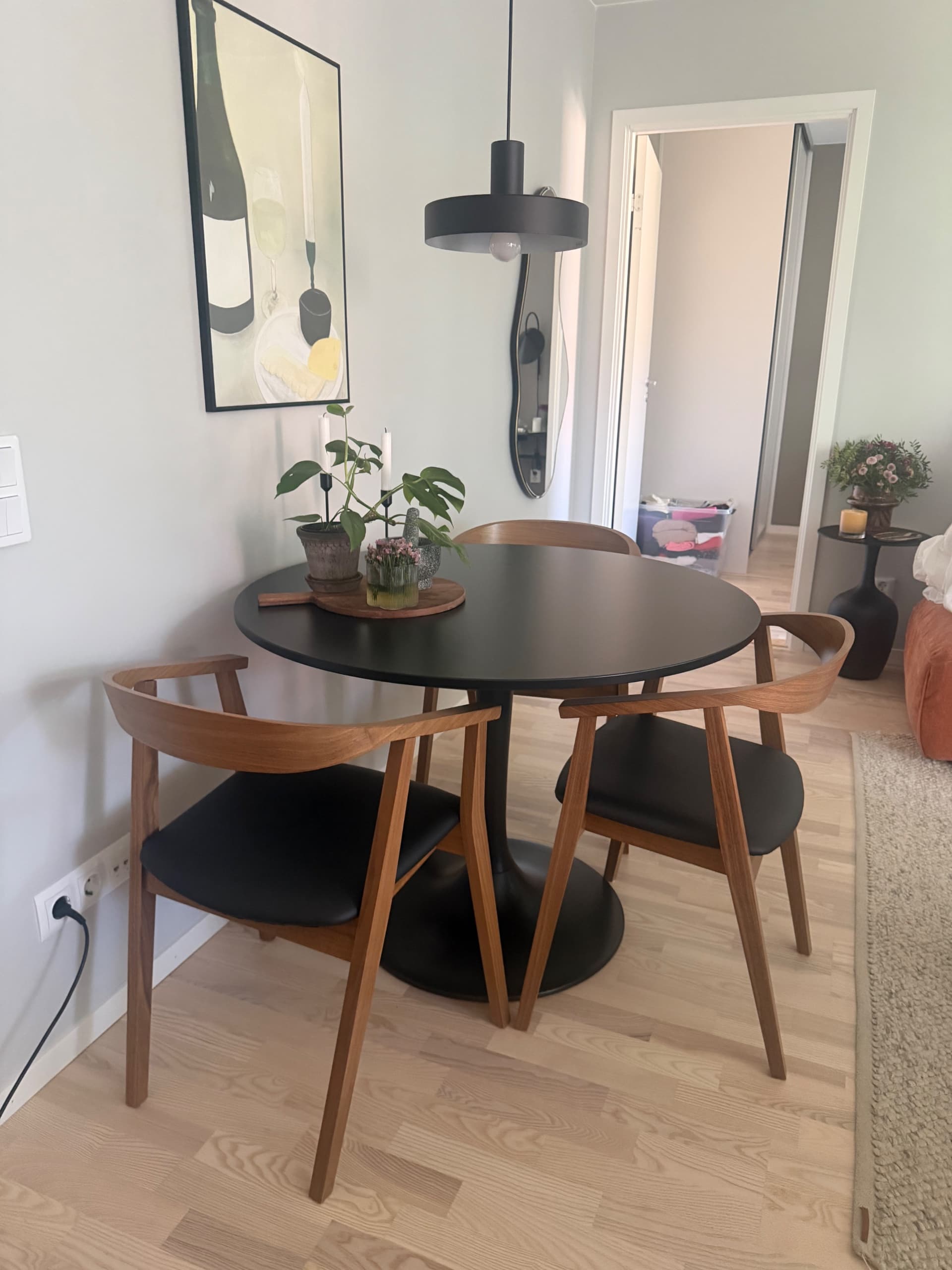 DOCKSTA table, black/black, 103 cm