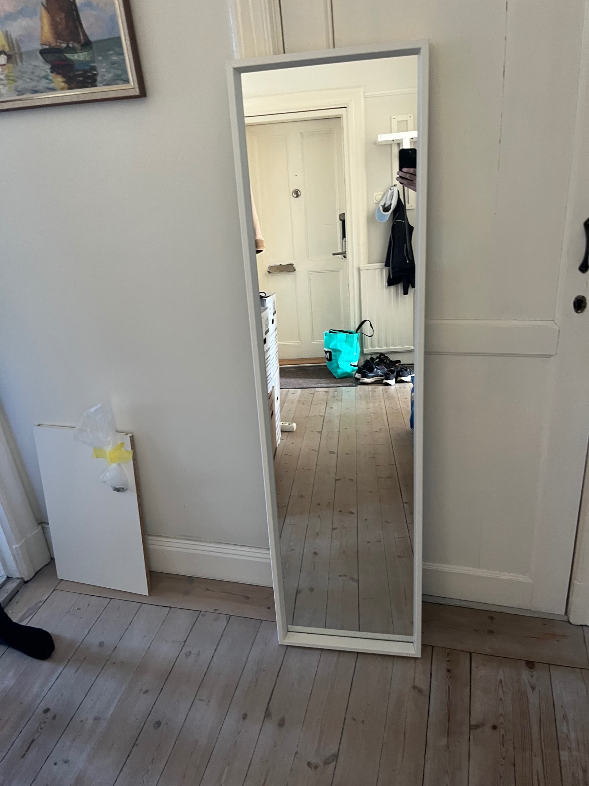 NISSEDAL Spegel, vit, 40x150 cm