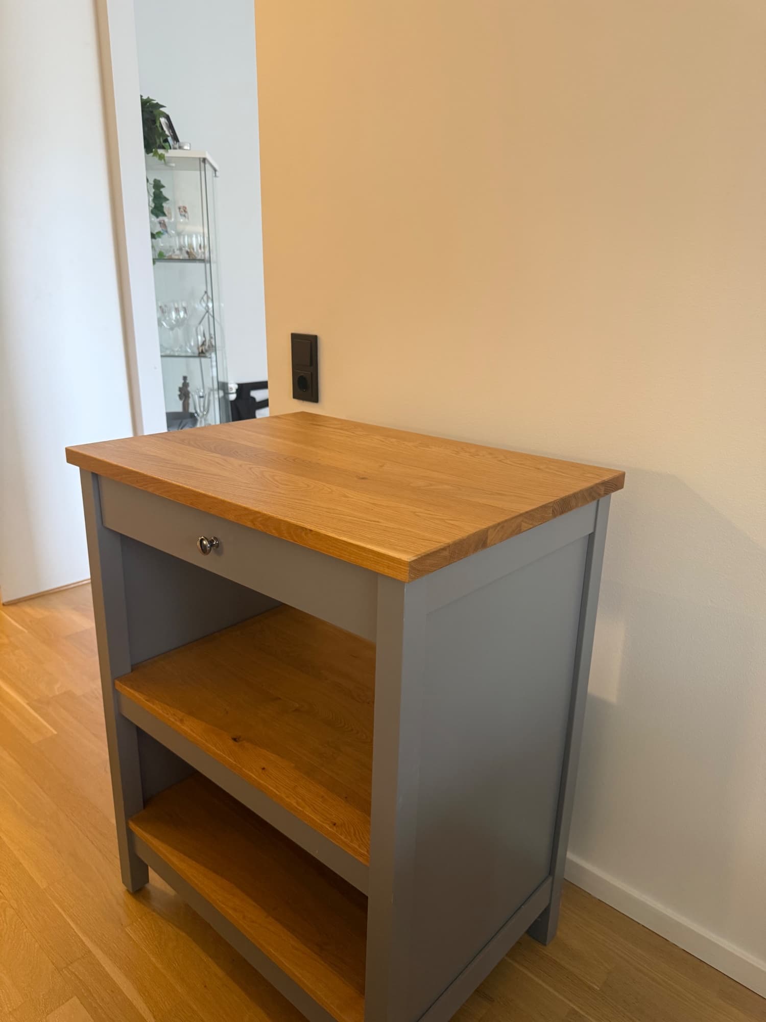 TORNVIKEN Köksö, grå, ek, Bredd: 72 cm
