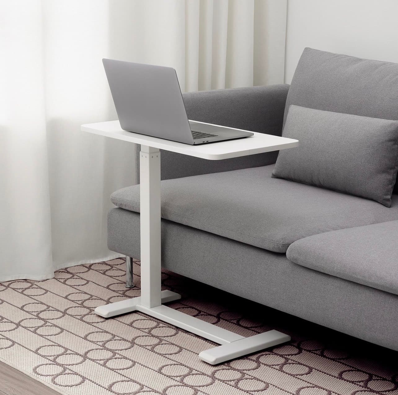 BOLLSIDAN laptop stand, white, 68x36 cm