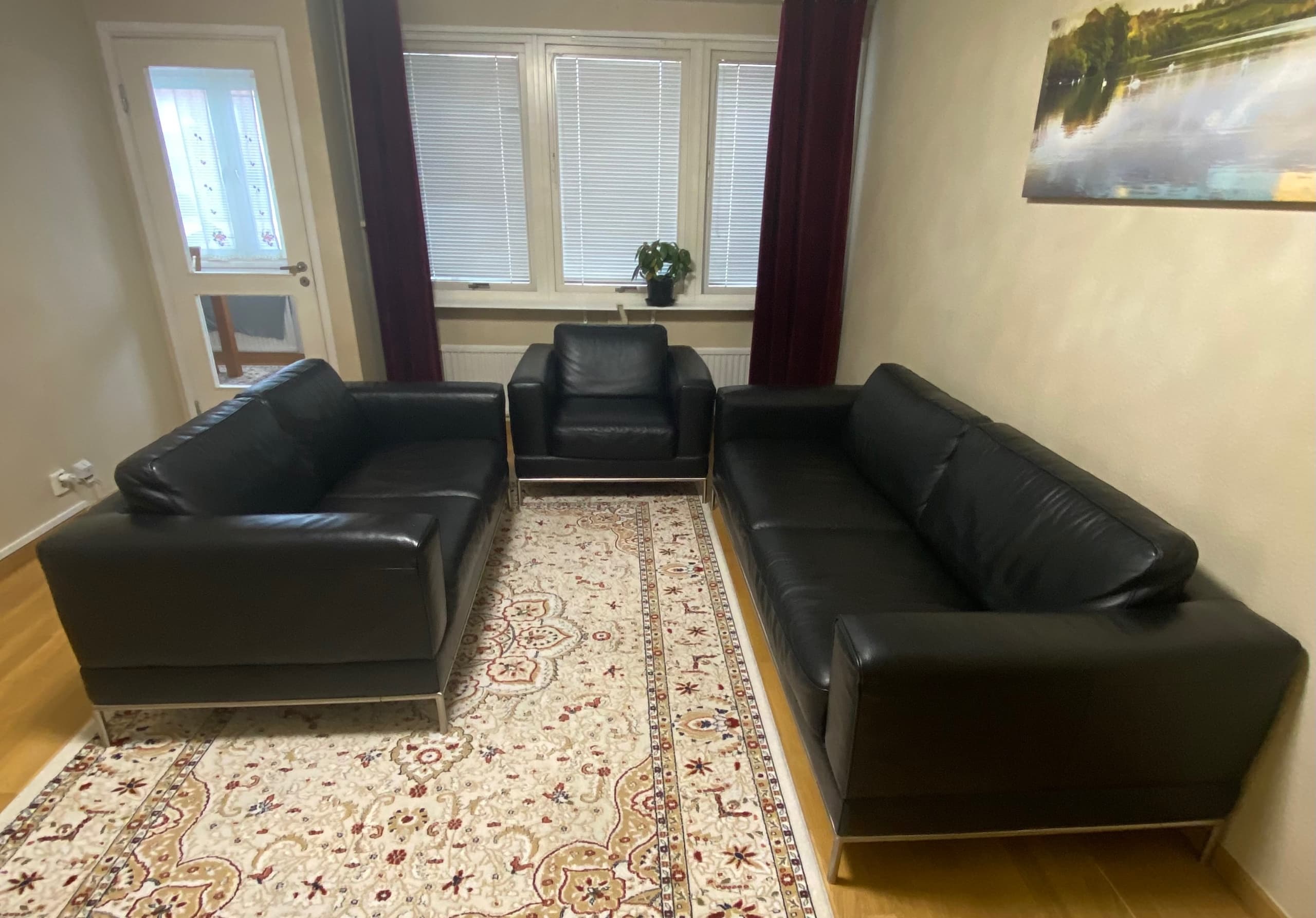 KIVIK 3-seat sofa, Grann/Bomstad black