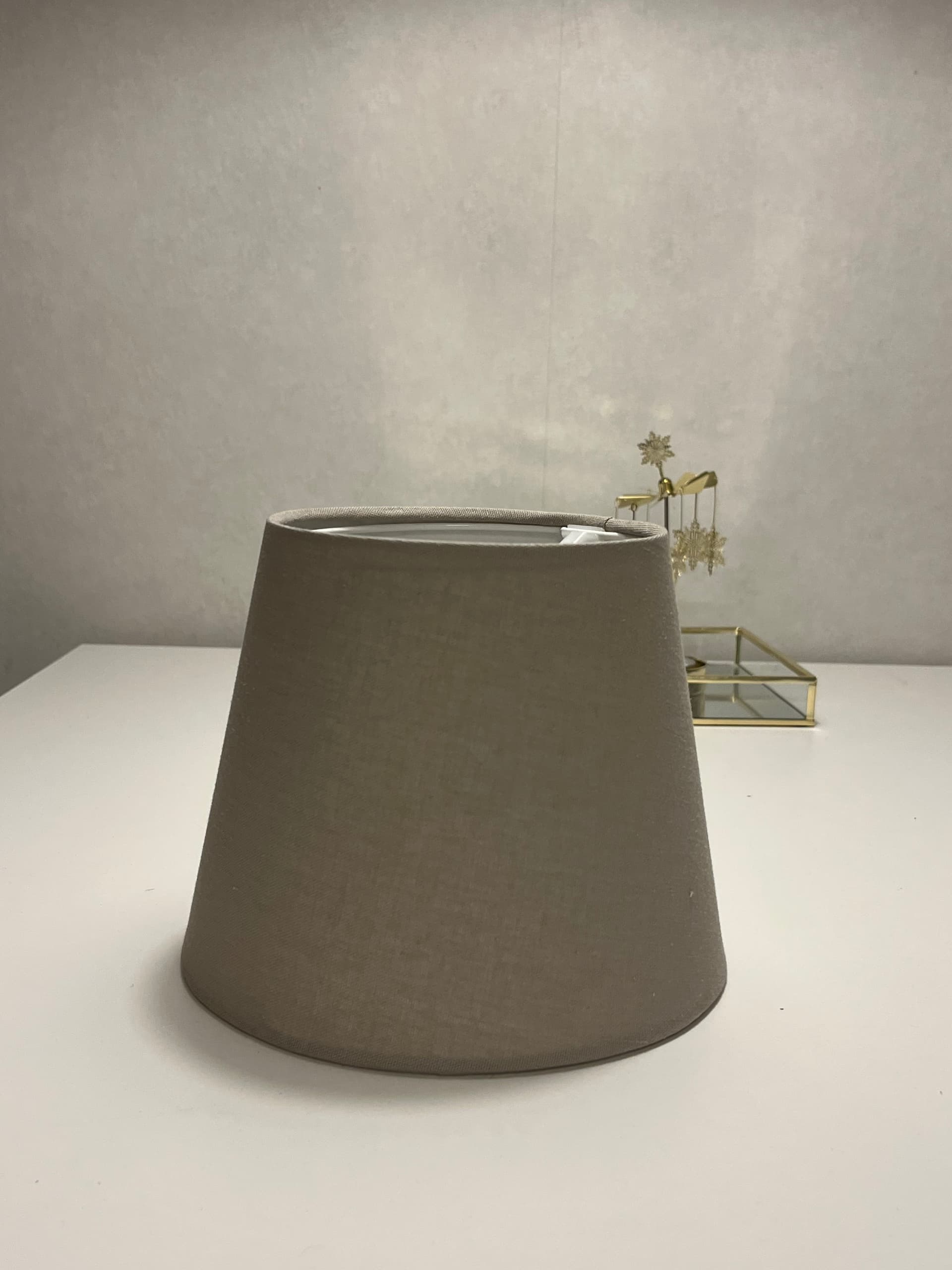 SKOTTORP lampskärm, ljusgrå, 19 cm