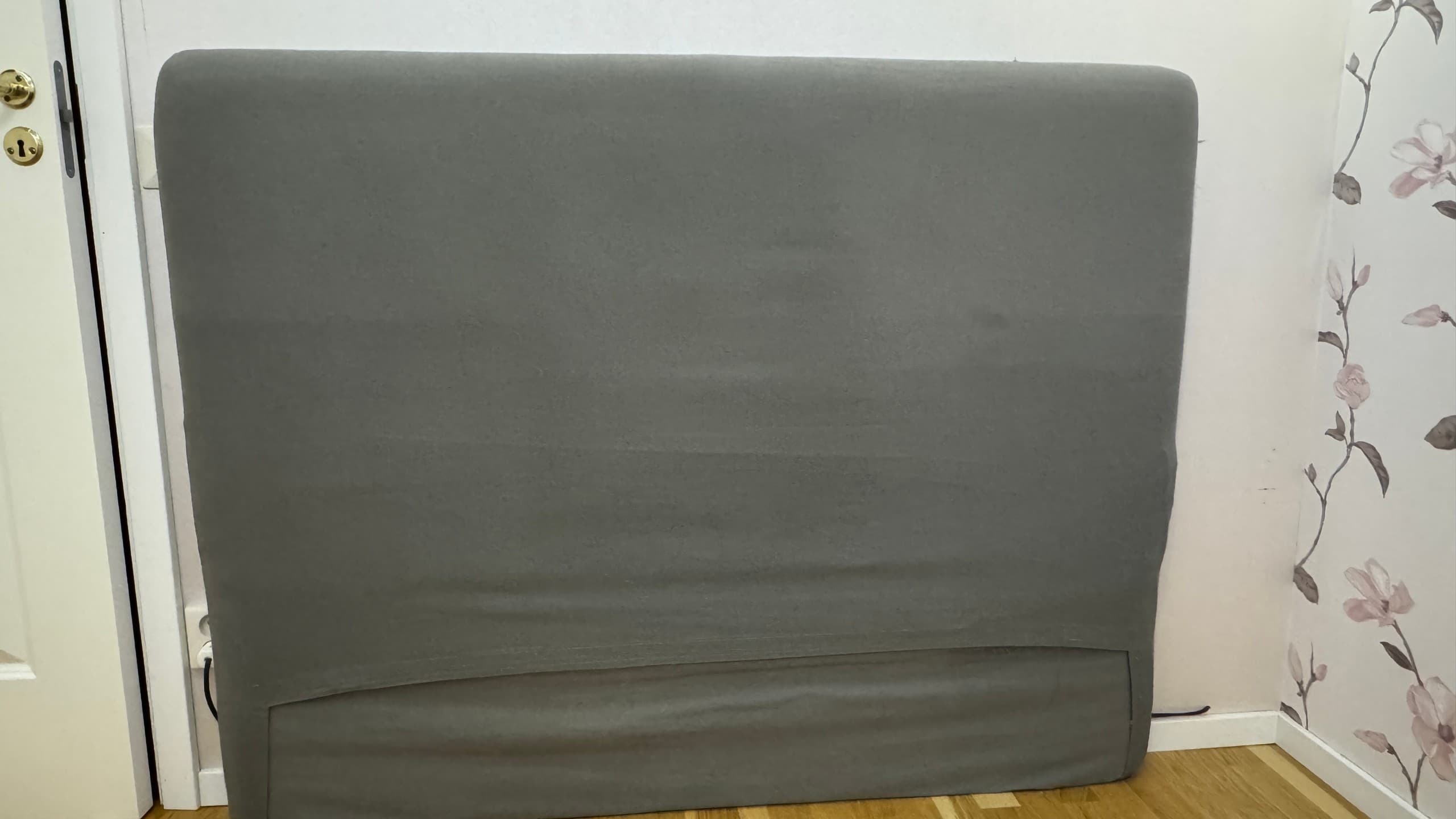 LJUSFJÄLLET headboard, Tibbleby beige/grey, 140 cm