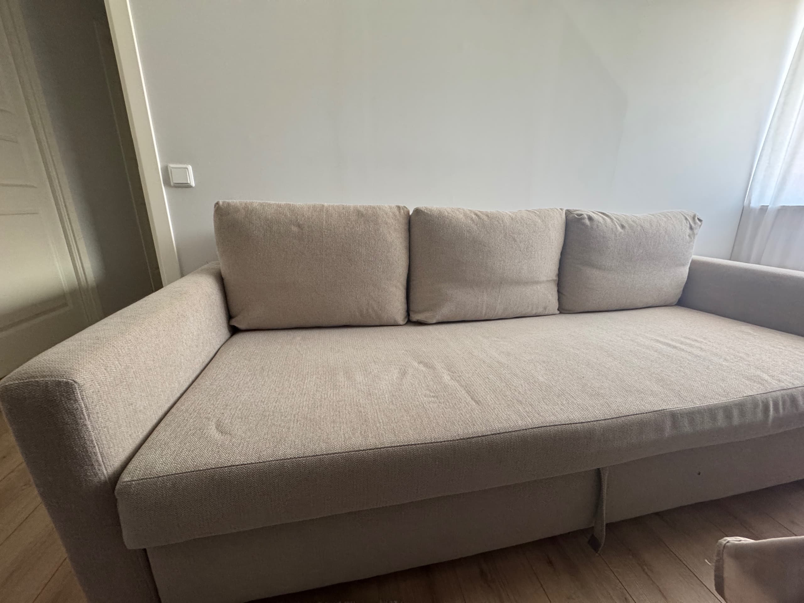 FRIHETEN 3-sits bäddsoffa, Faringe ljusgrå