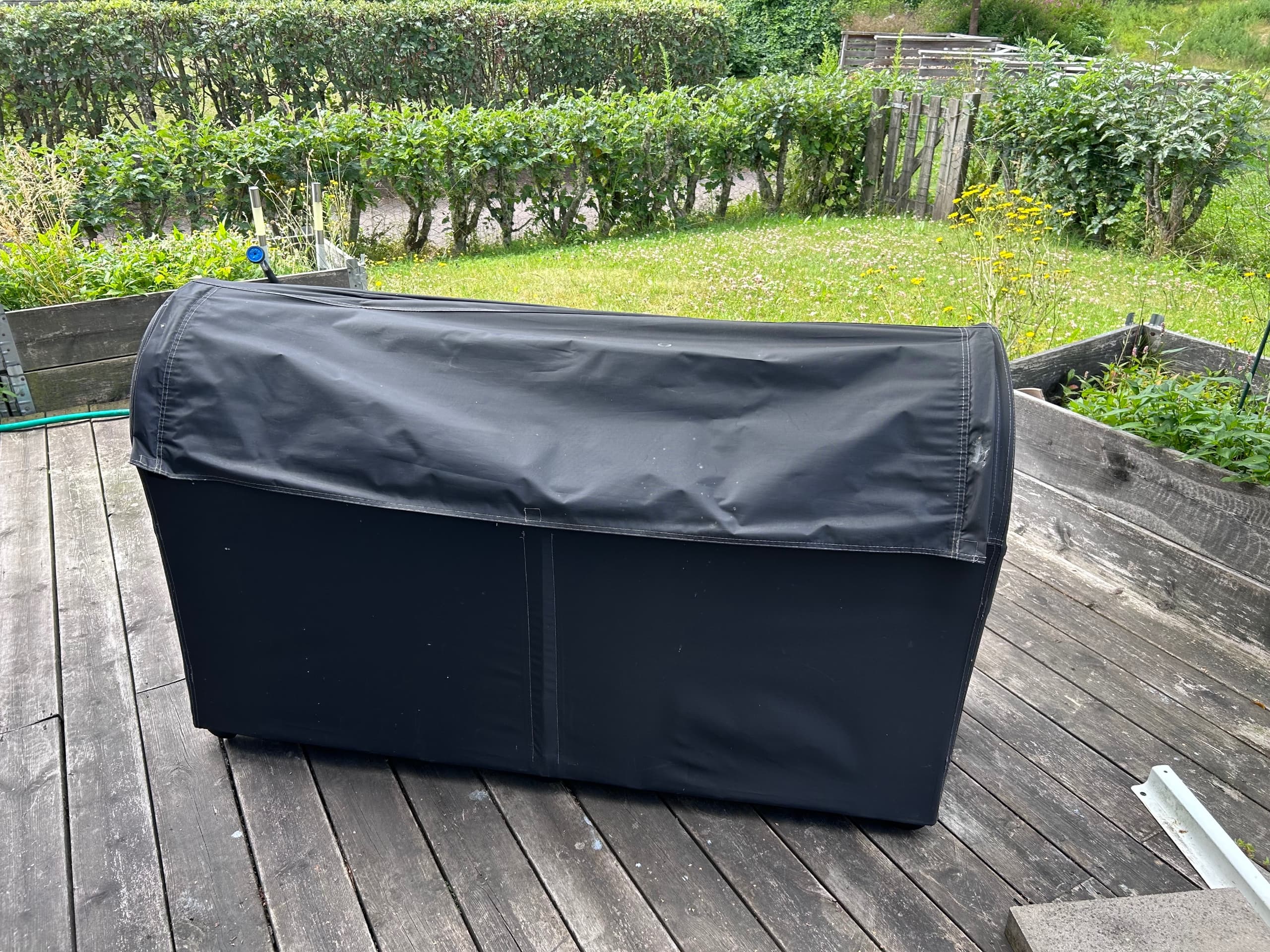 TOSTERÖ Förvaringslåda, utomhus, svart, 129x44x79 cm