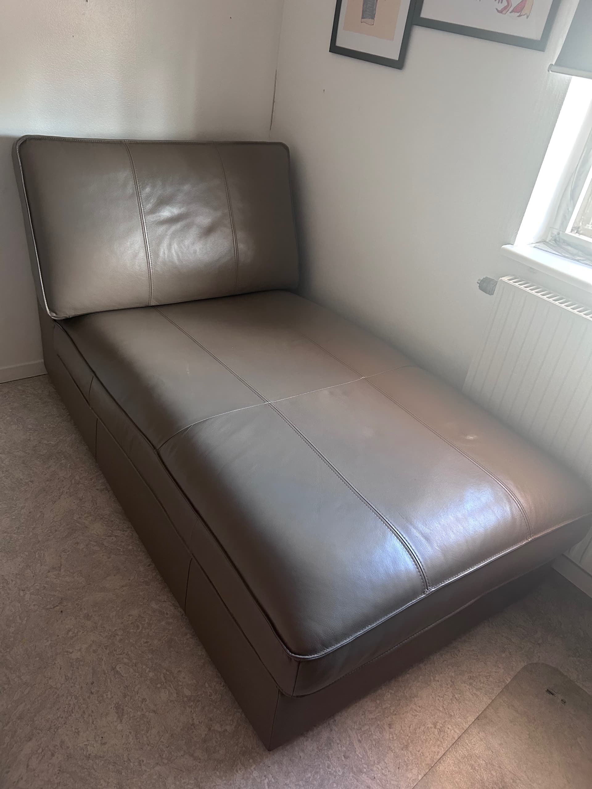 KIVIK chaise longue, Grann/Bomstad black
