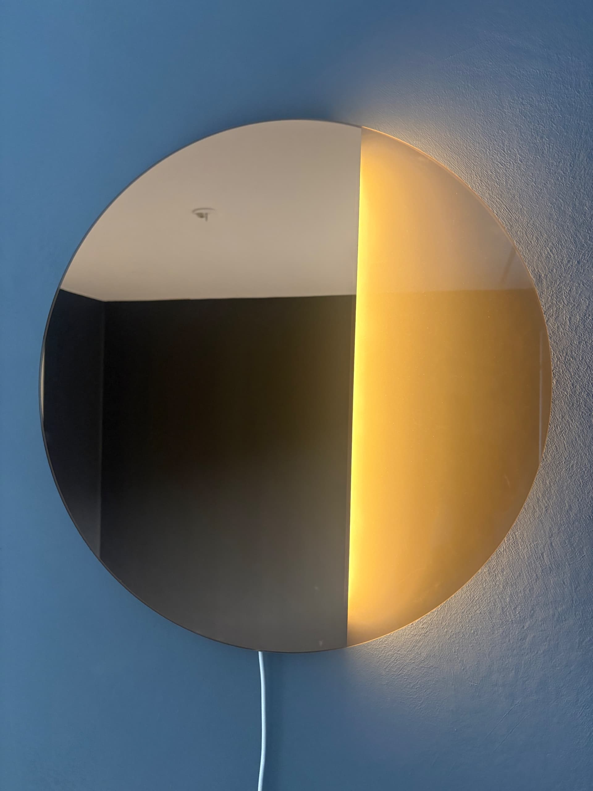 VARMBLIXT LED wall/mirror lamp, dimmable/bronze-colour round