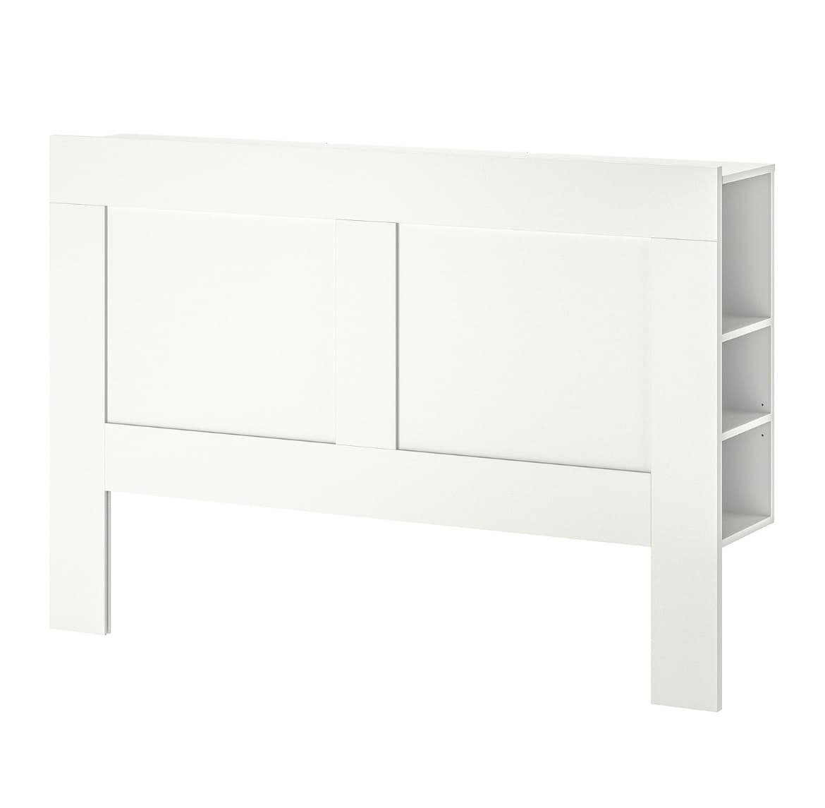 BRIMNES headboard with storage compartment, white, 160 cm