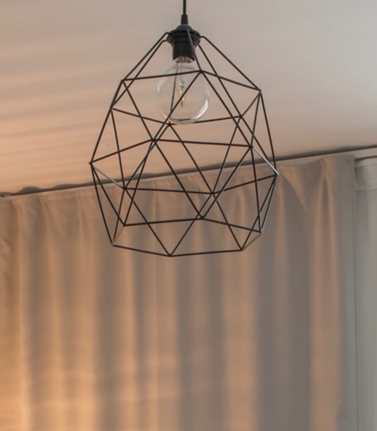 BRUNSTA / HAVSDJUP pendant lamp, black, 20 cm