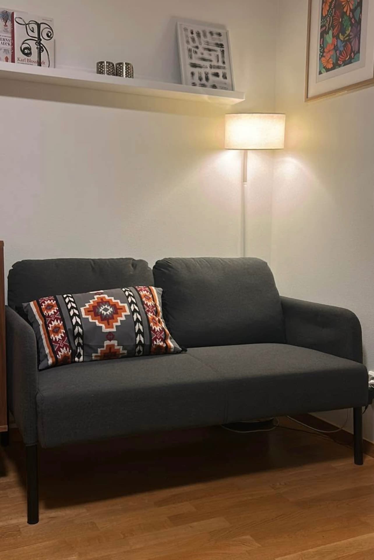 GLOSTAD 2-seat sofa, Knisa dark grey